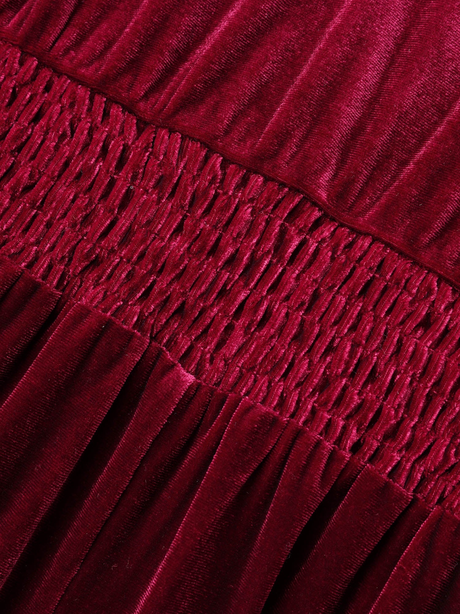 Velvet Ruched Surplice Neckline Midi Dress-Sweetccc