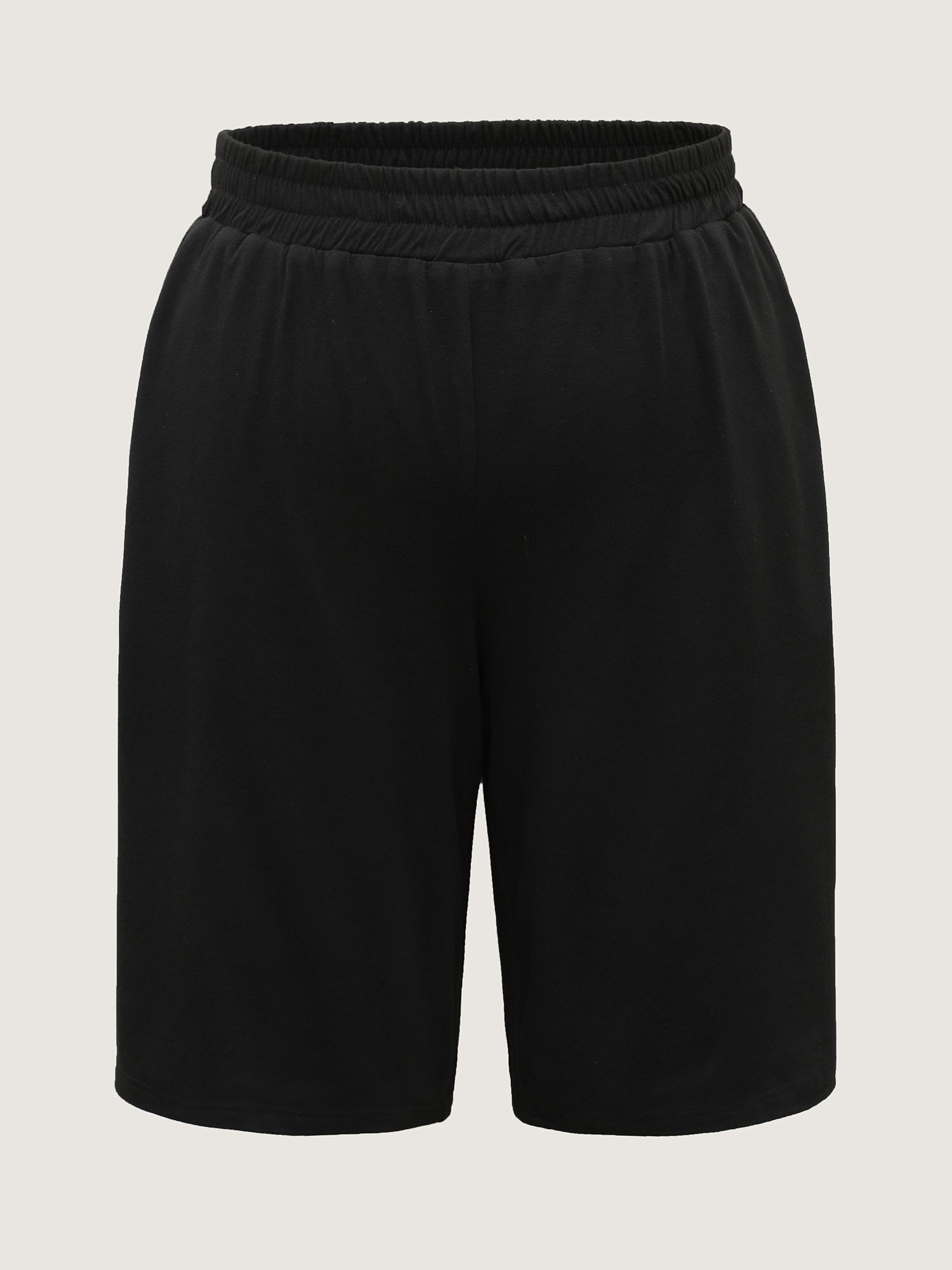 Stretchy Slit Straight-Leg Shorts-Sweetccc