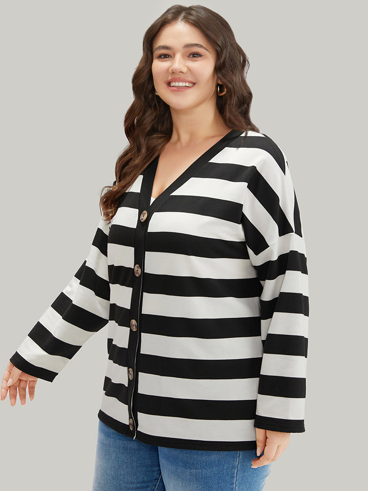 Halloween Striped Button Through Jacket-Sweetccc