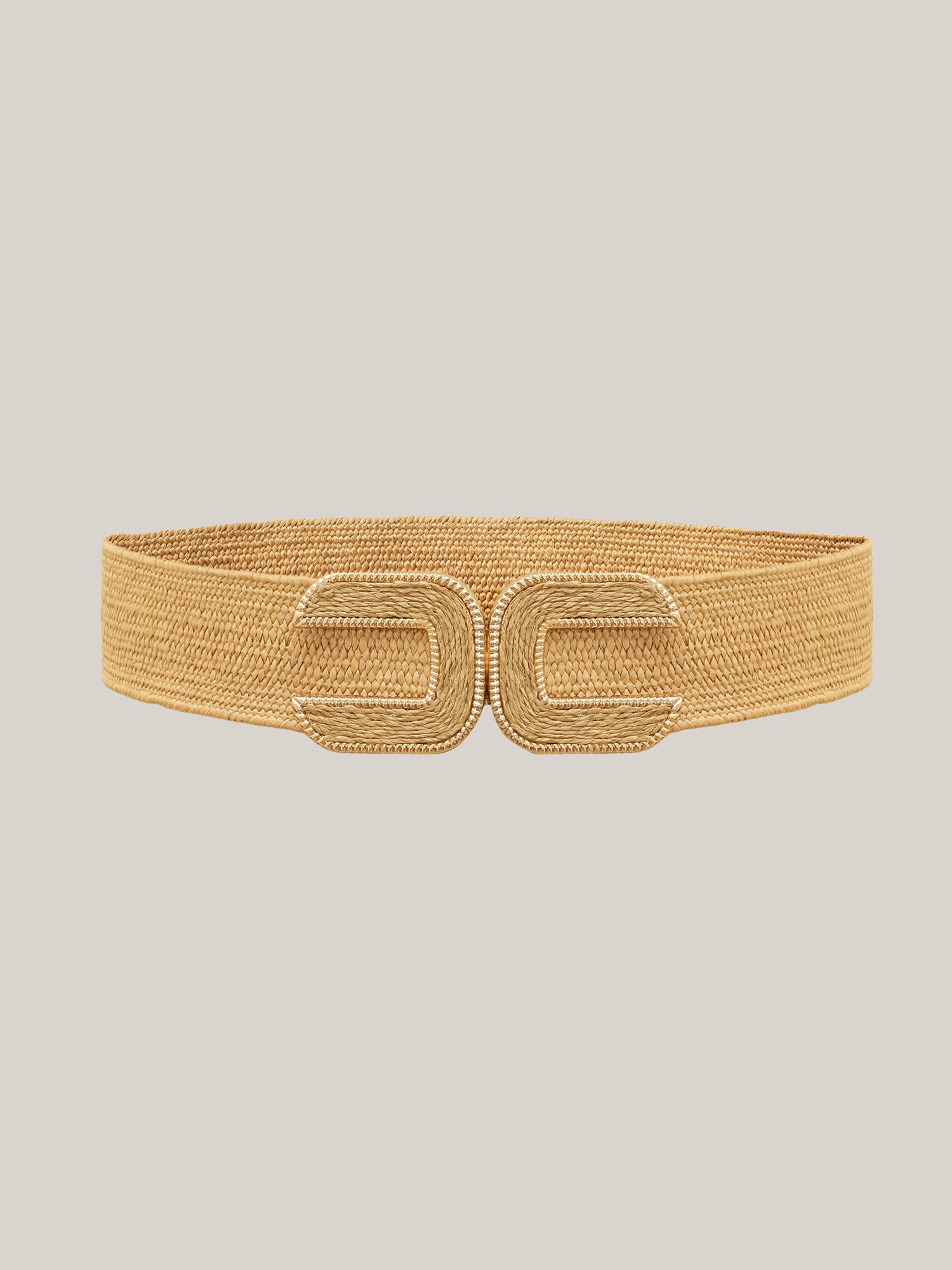 Gold-Tone Hand Woven Wide Belt-Sweetccc