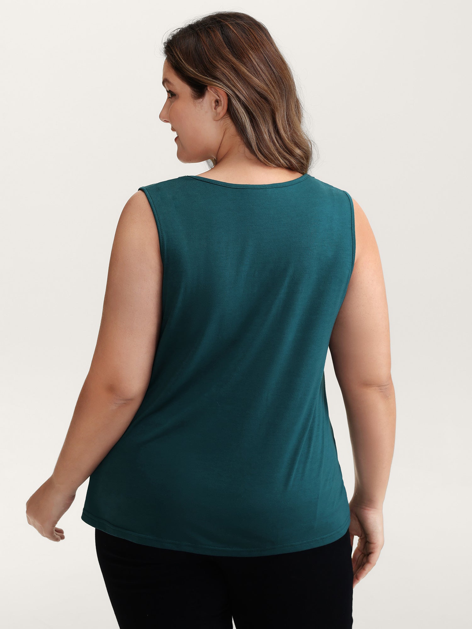 Supersoft Stretchy Bowknot Neckline Tank Top-Sweetccc