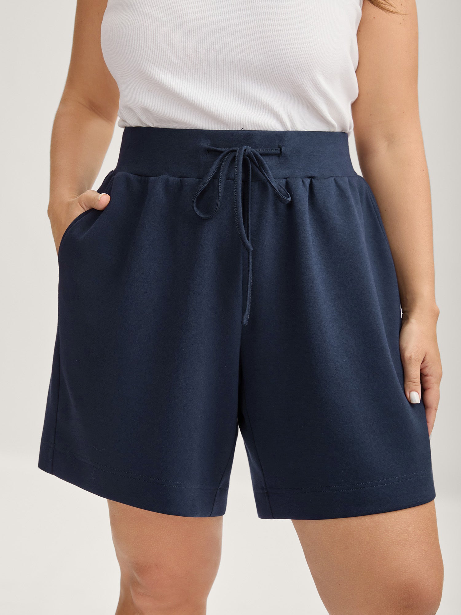 Supersoft Wide Waistbelt Shorts-Sweetccc