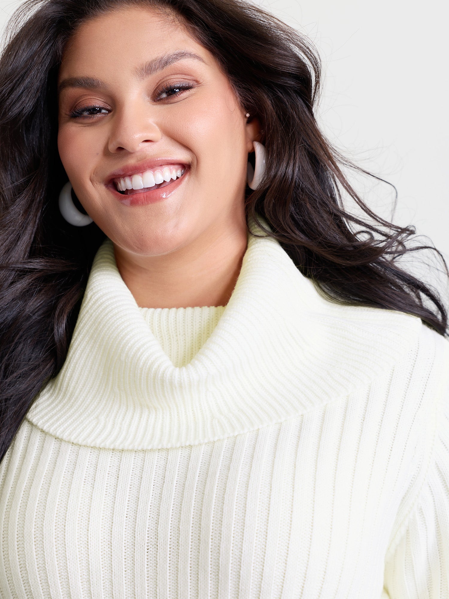 High Turtleneck Textured Sweater Dress-Sweetccc