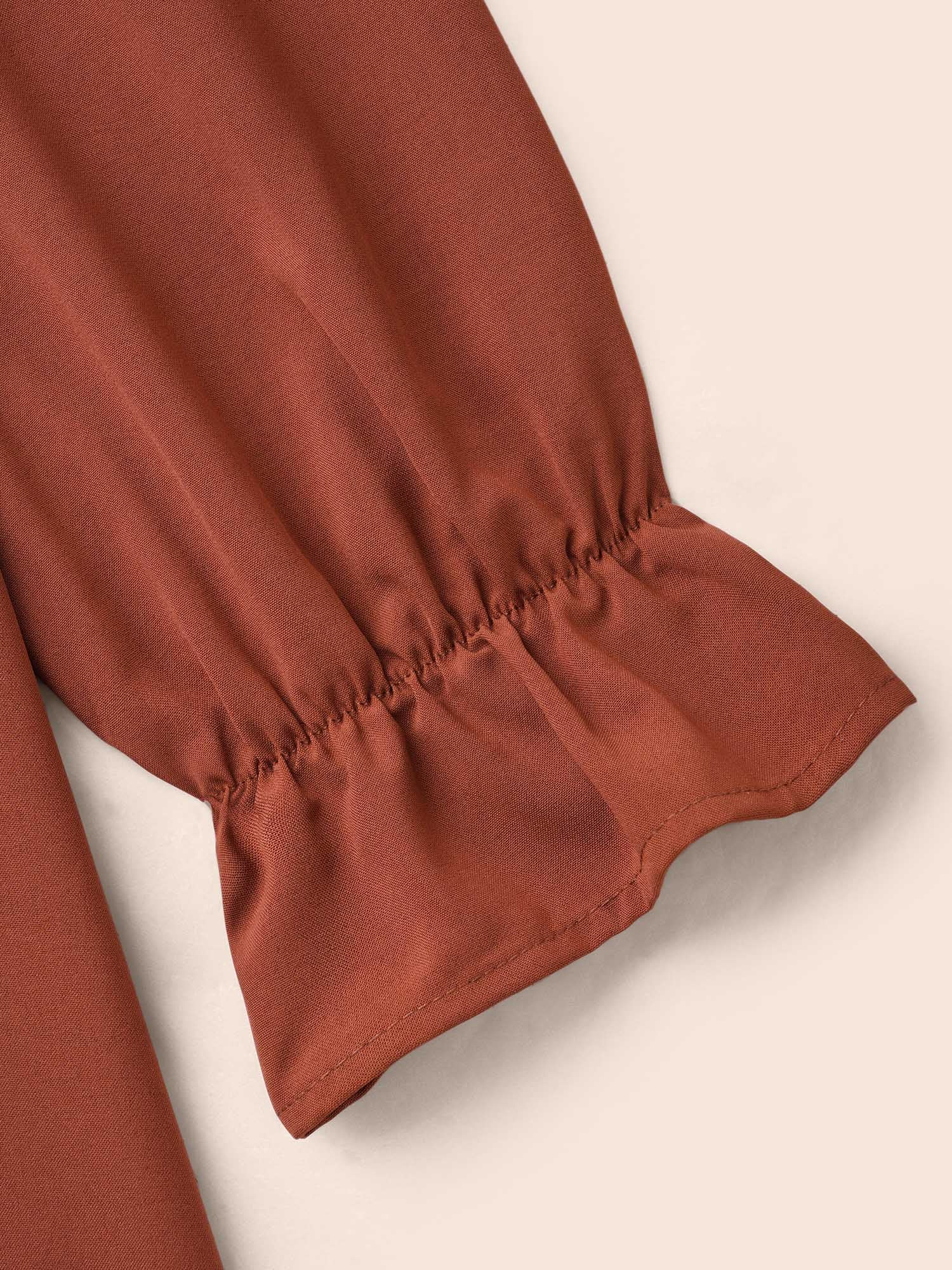 V Neck Pleated Lantern Sleeve Dress-Sweetccc