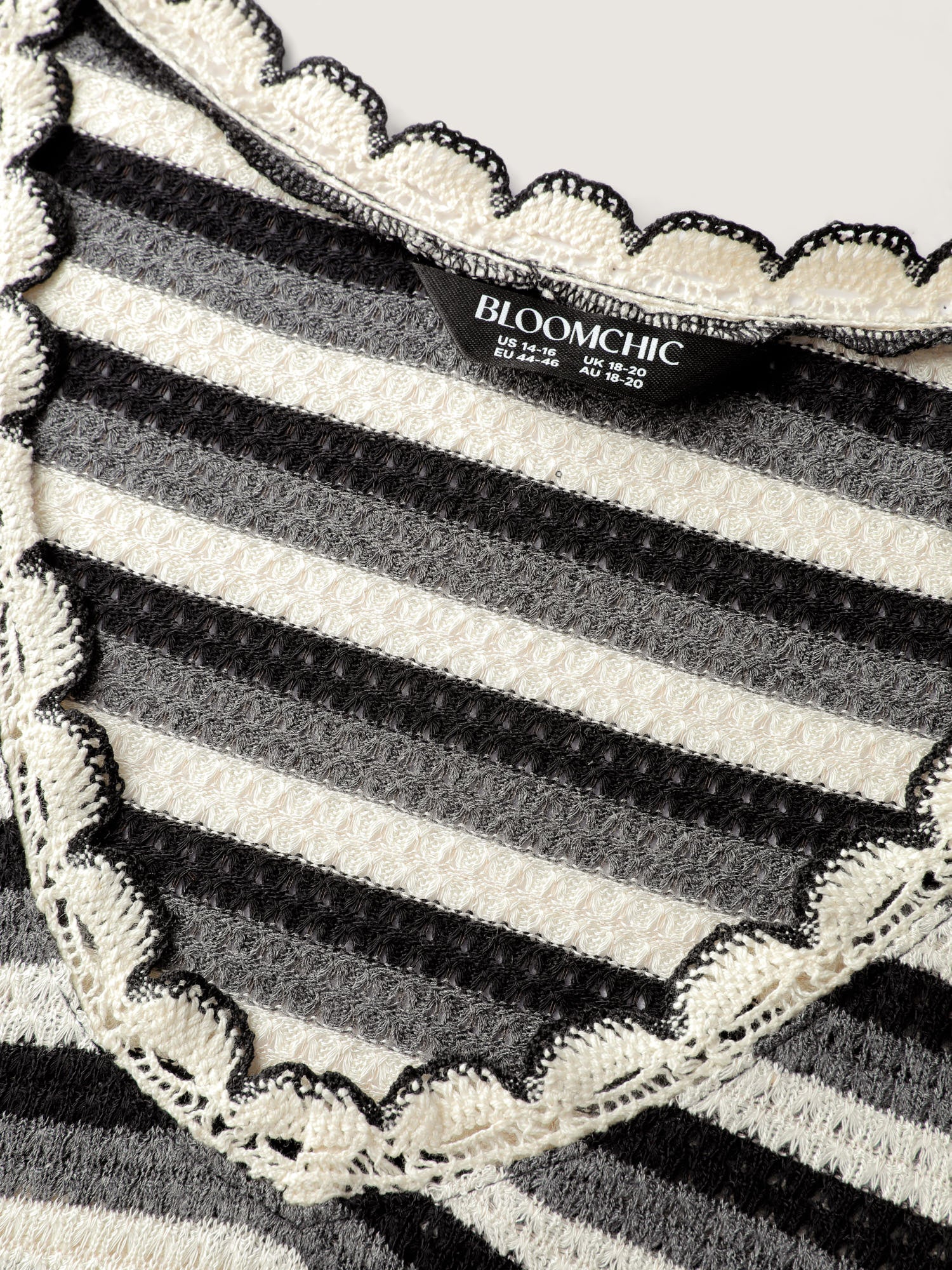 Textured Stripe Print Stretchy T-Shirt-Sweetccc