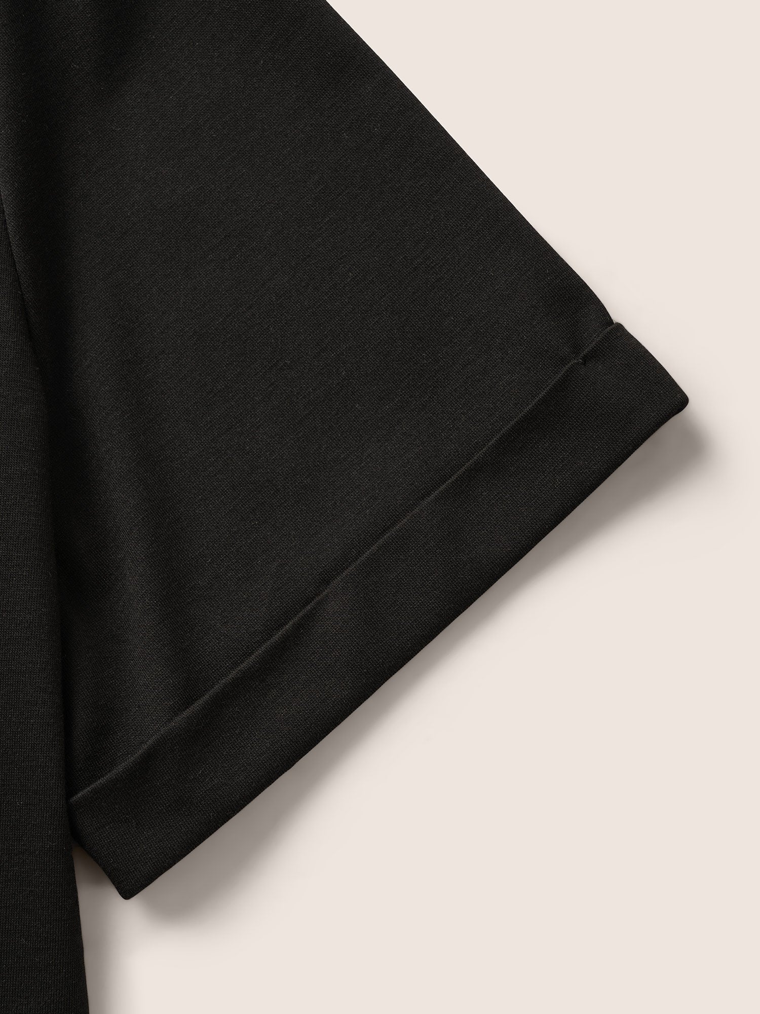 Star Embroidered Patch Round Neck T-shirt-Sweetccc