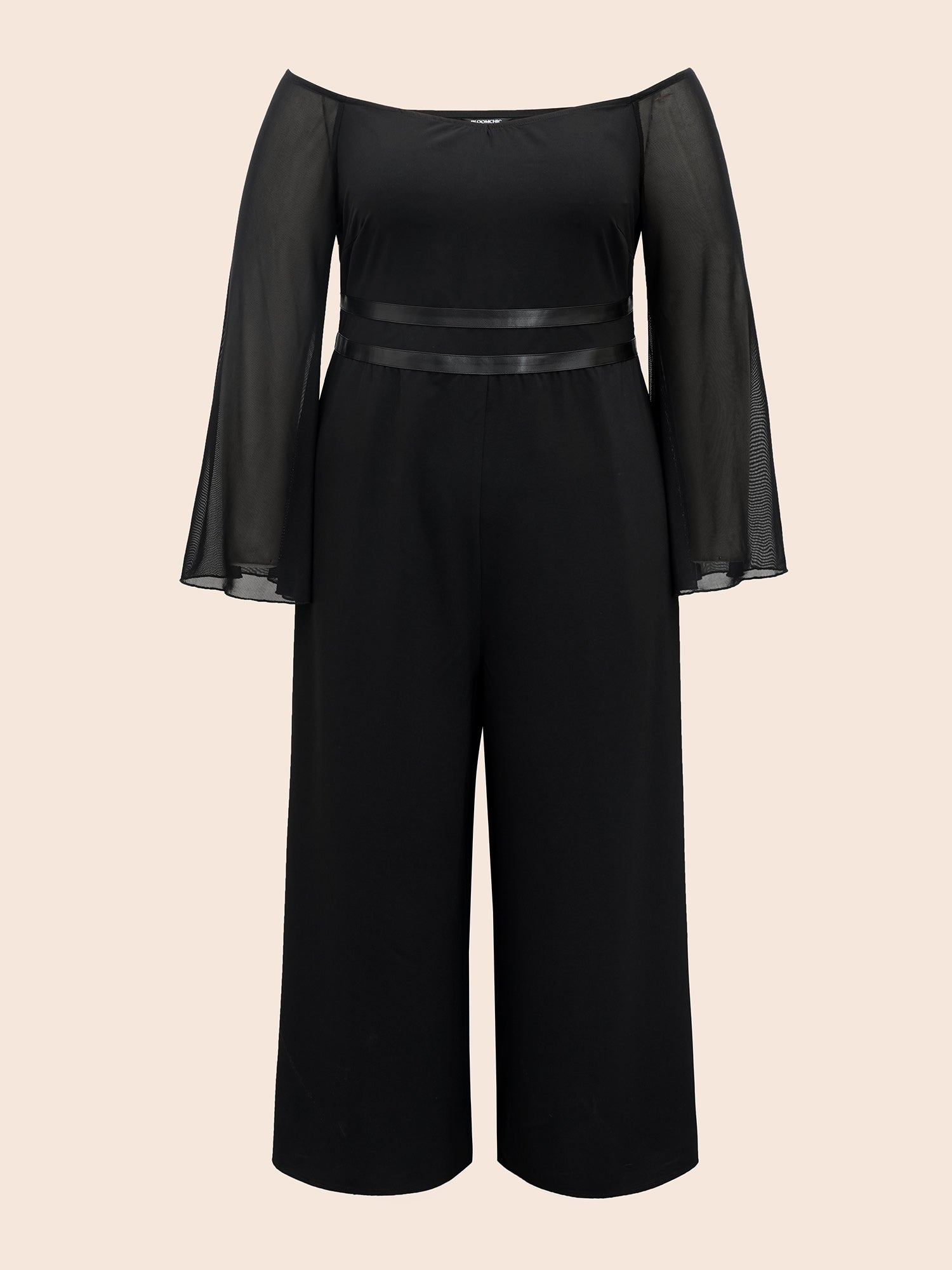 Wicked Witch Leather Belt Off-Shoulder Jumpsuit-Sweetccc