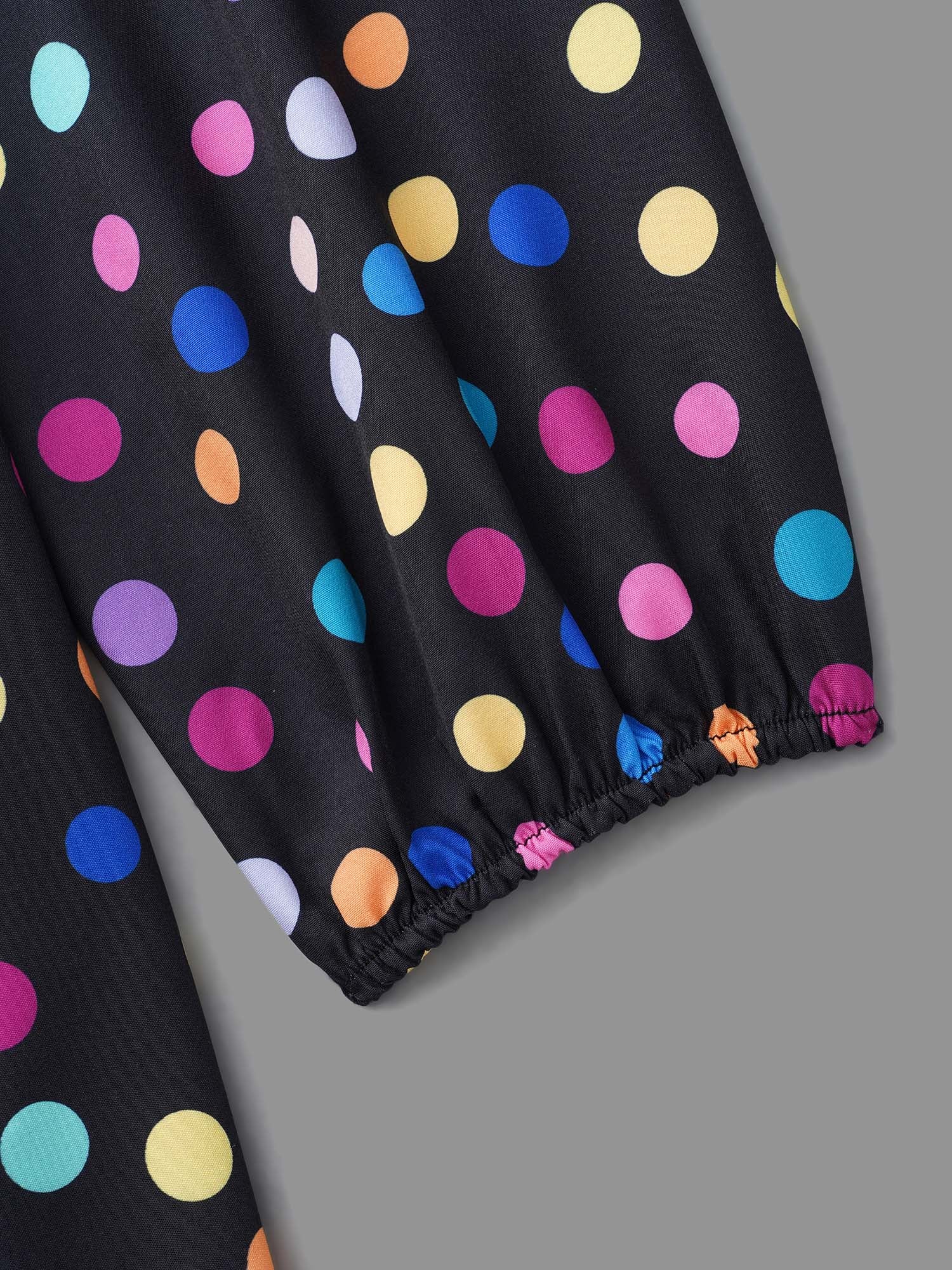Multi-Color Polka Dot Stretchy-Waist Dress-Sweetccc
