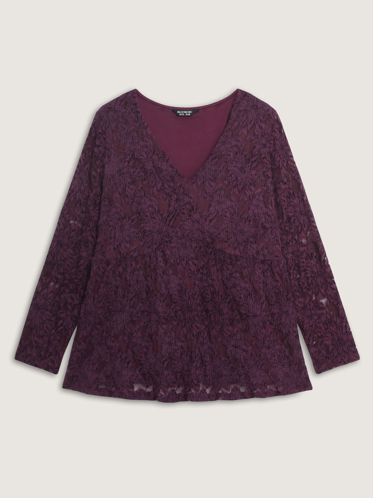 Textured Lined Fit and Flare Knit Top-Sweetccc