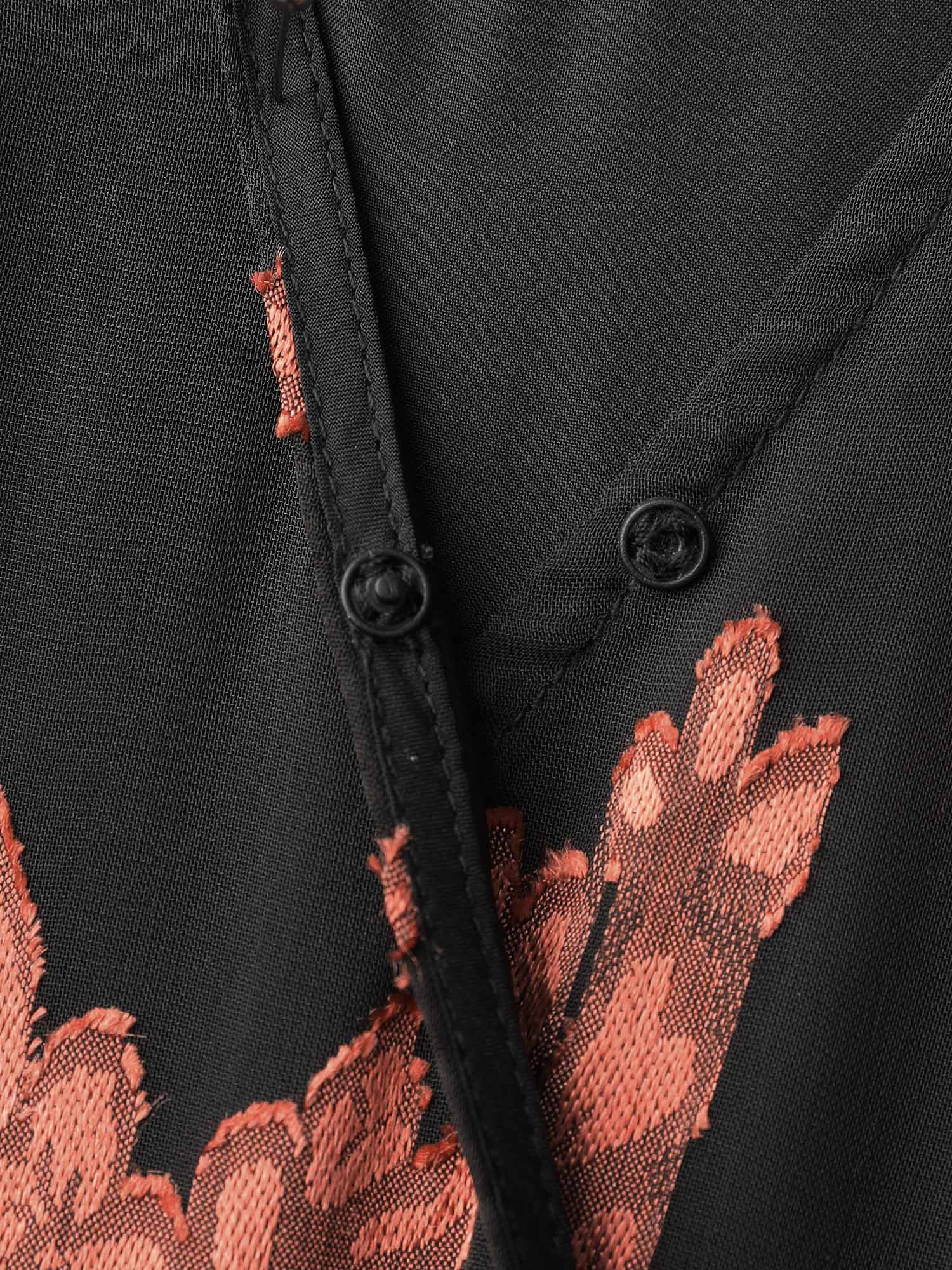 Floral Cut-Out Pleated Belted Jumpsuit-Sweetccc