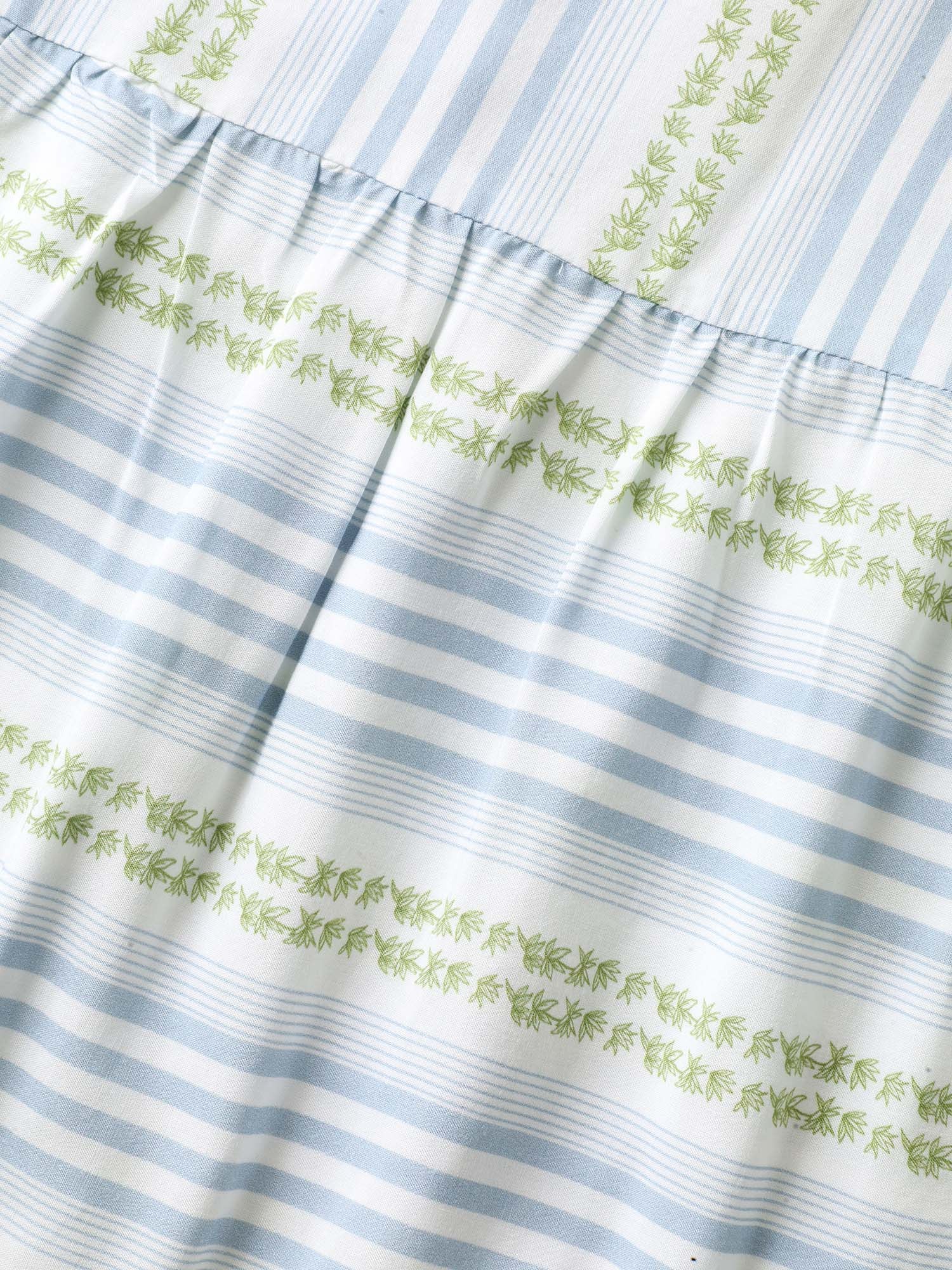 Nautical Stripes Flared Midi Dress-Sweetccc