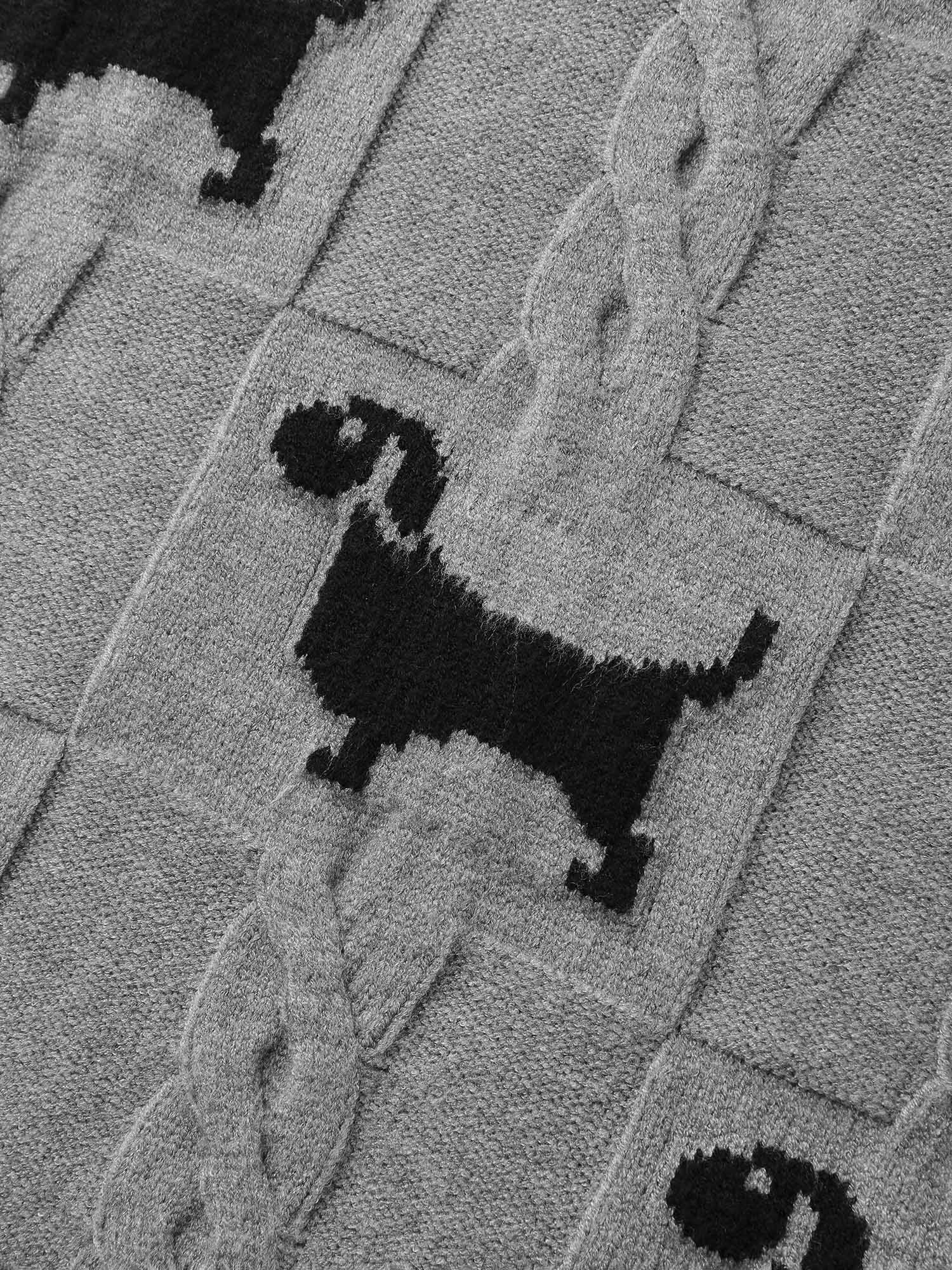 Supersoft Textured Dog Print Pullover-Sweetccc