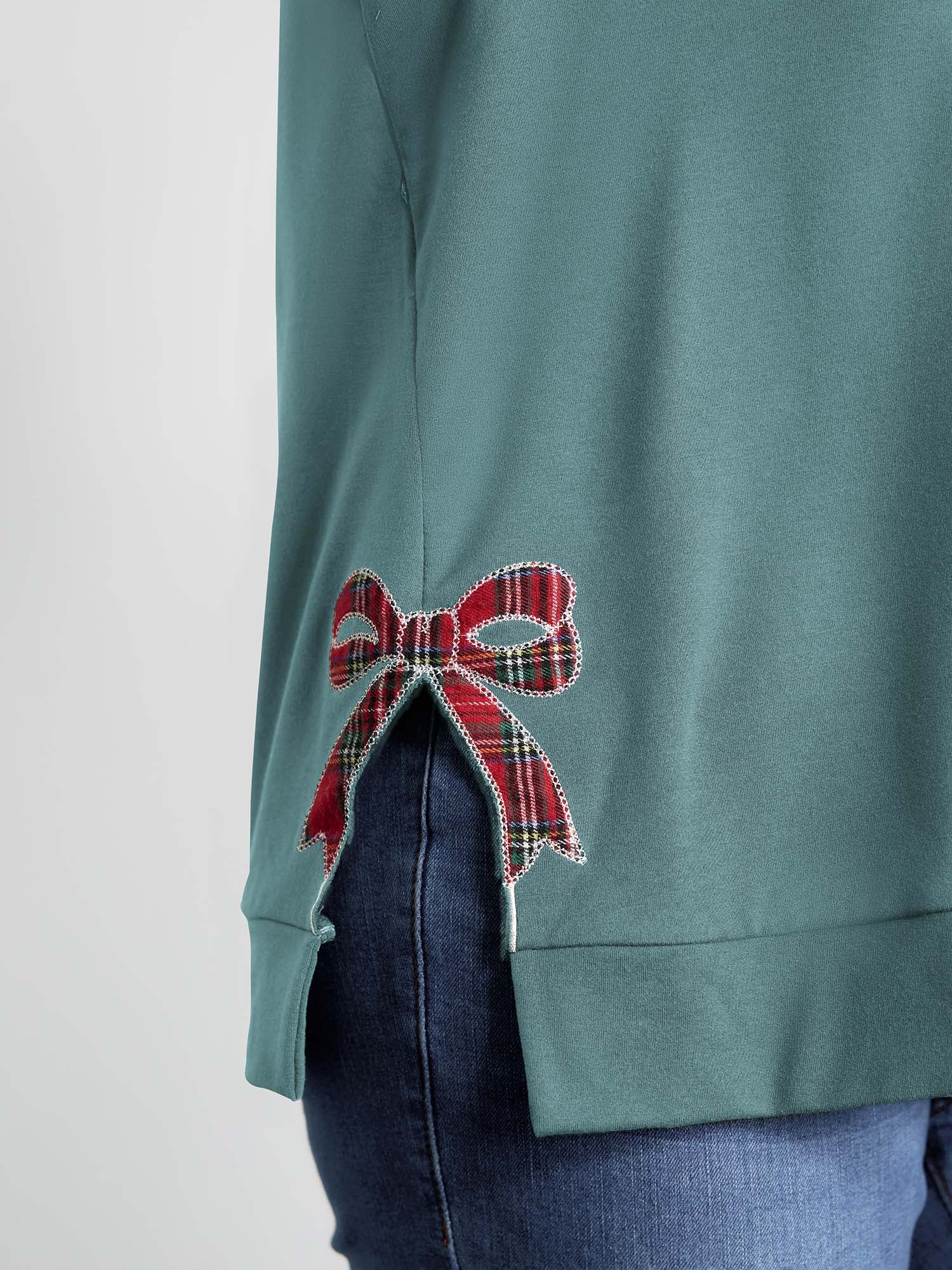 Merry Applique Embroidery Sweatshirt-Sweetccc