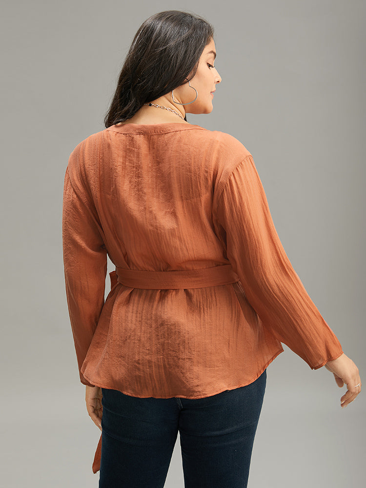 Halloween Plain Belted Pocket Button Up Gathered Coat-Sweetccc