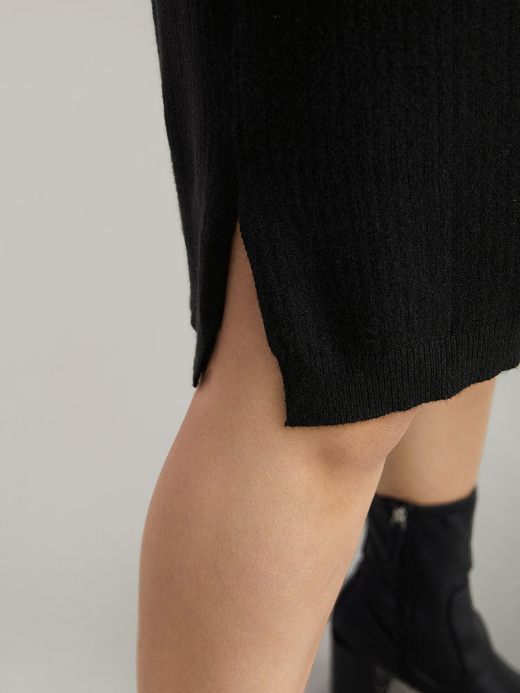 Supersoft Essentials Anti-Pilling Shoulderless  Sweater Dress-Sweetccc