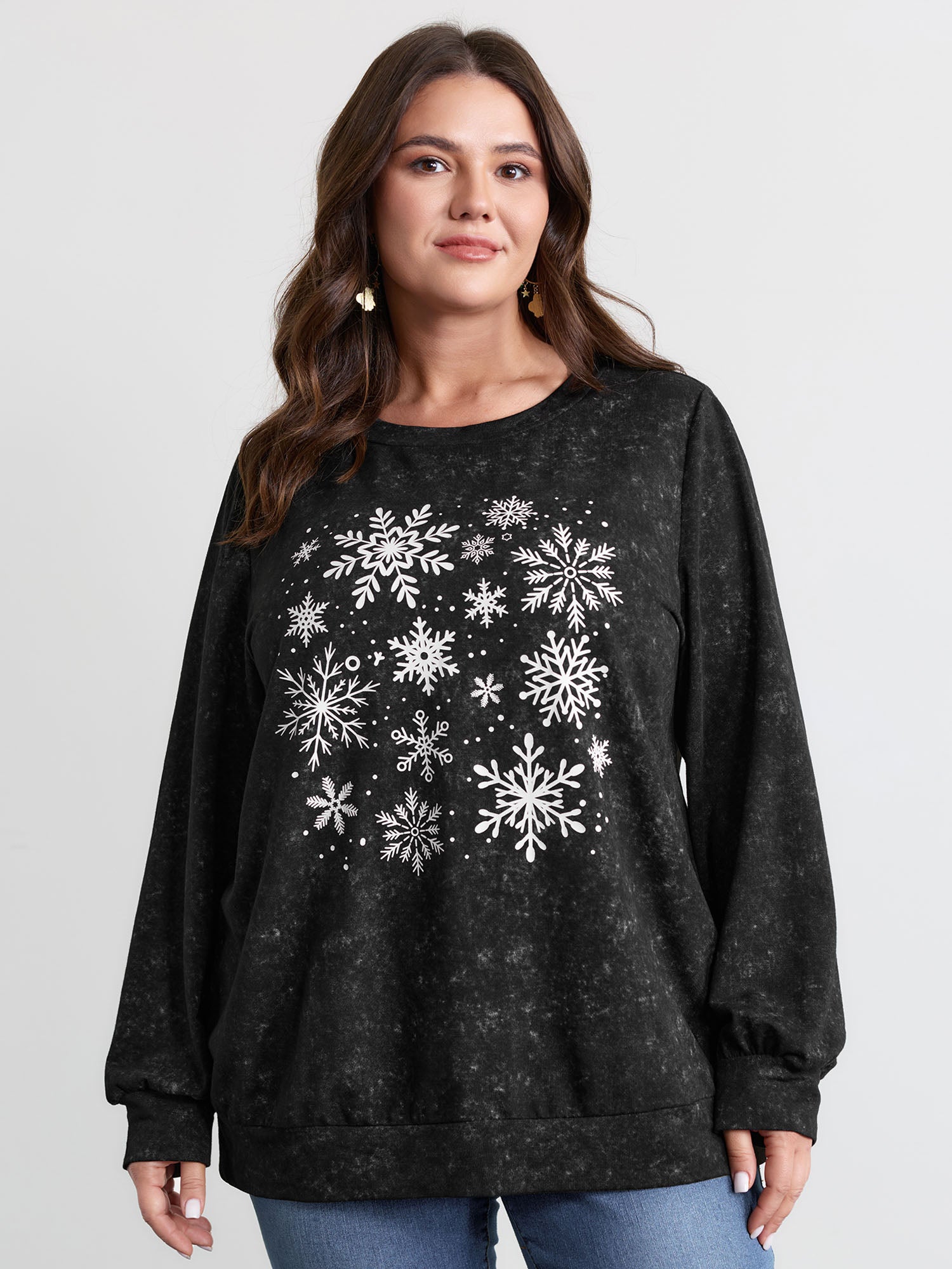 Holiday Cozy Print Sweatshirt-Sweetccc
