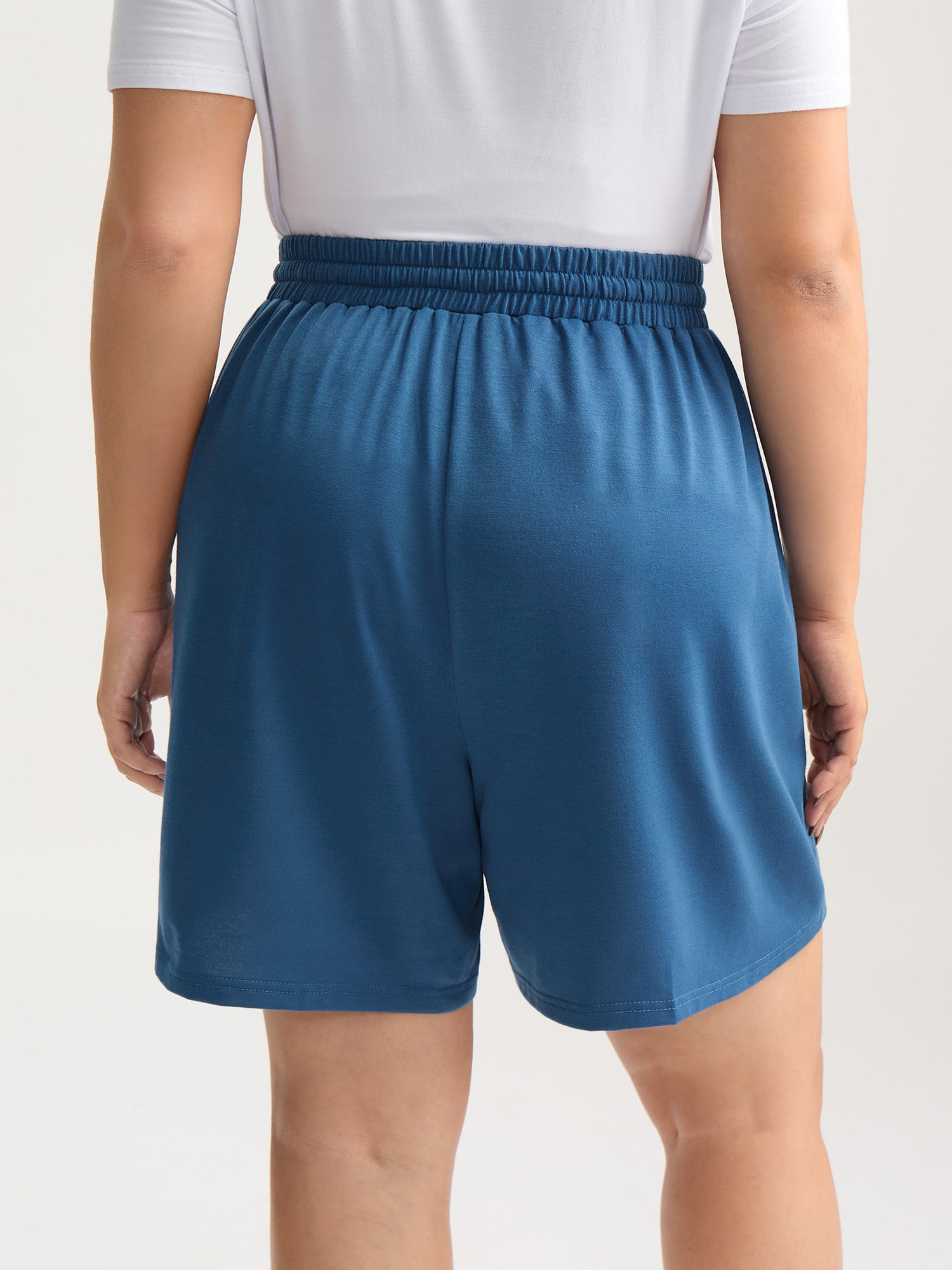 Turtle Print Drawstring Straight-Leg Shorts-Sweetccc