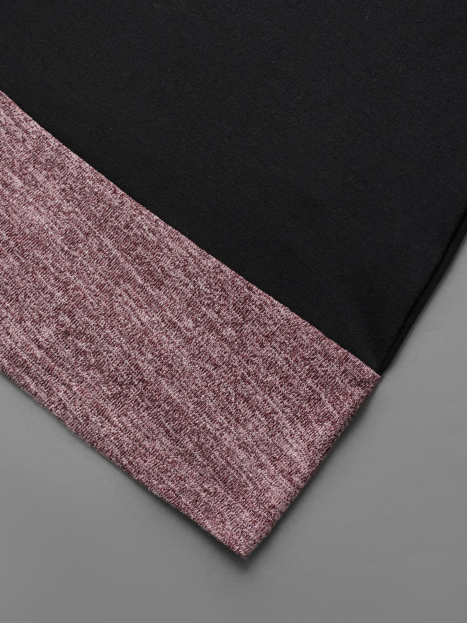 Heather Patchwork Turtleneck Midi Dress-Sweetccc