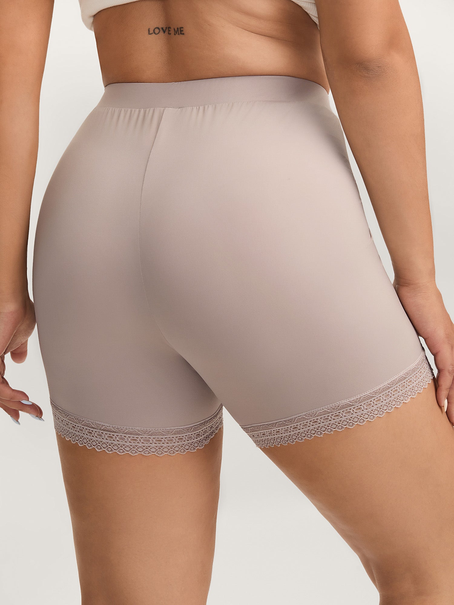 Supersoft Stretchy Lace Hem Shorts-Sweetccc