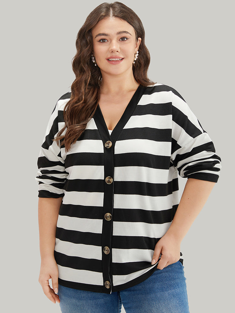 Halloween Striped Button Through Jacket-Sweetccc