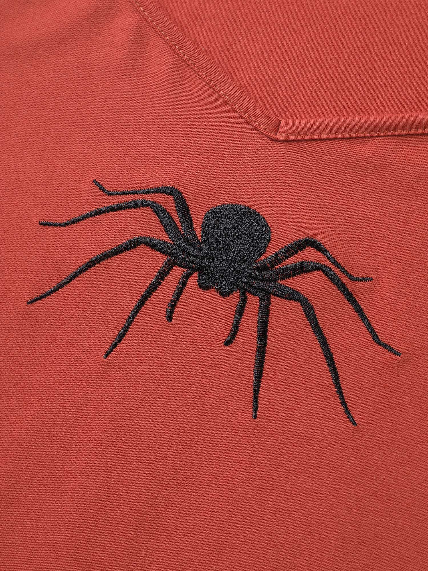 Supersoft Spider Embroidery T-Shirt-Sweetccc