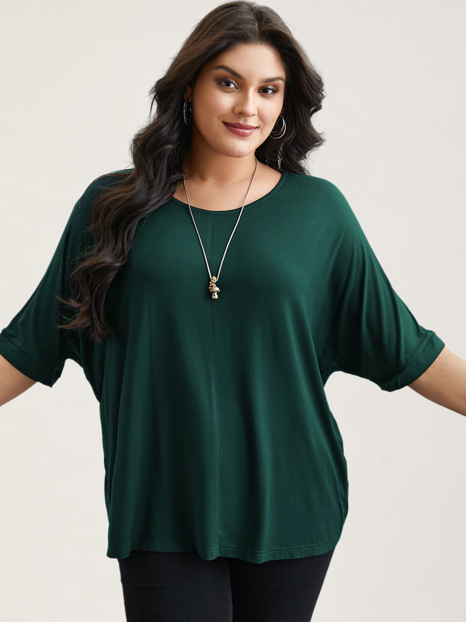 Supersoft Round Neck Plain T-Shirt-Sweetccc