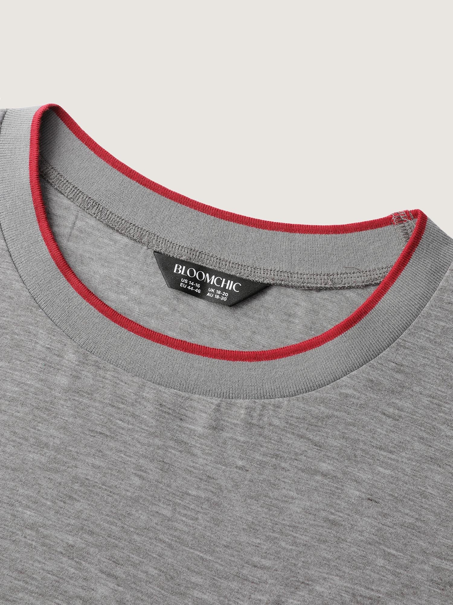 Supersoft Puppy Embroidery Contrast T-Shirt-Sweetccc