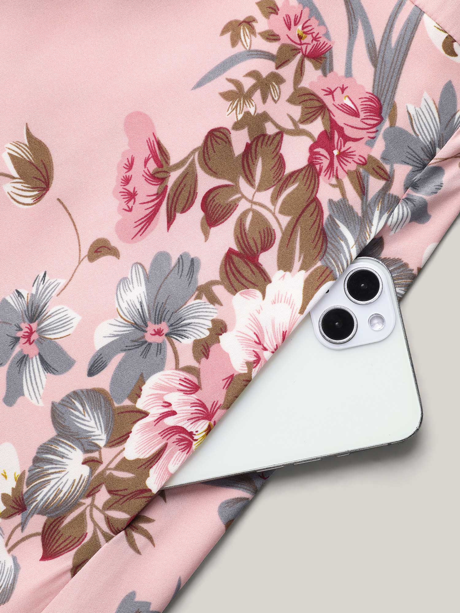 Floral Print Spliced Waist Cinched Midi Dress-Sweetccc