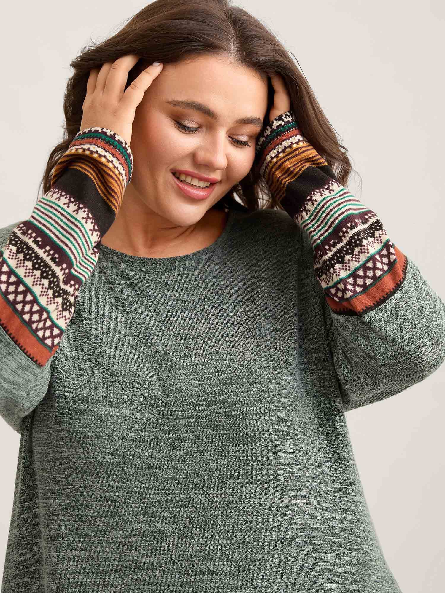 Tunic Boho Print Pocket T-shirt-Sweetccc