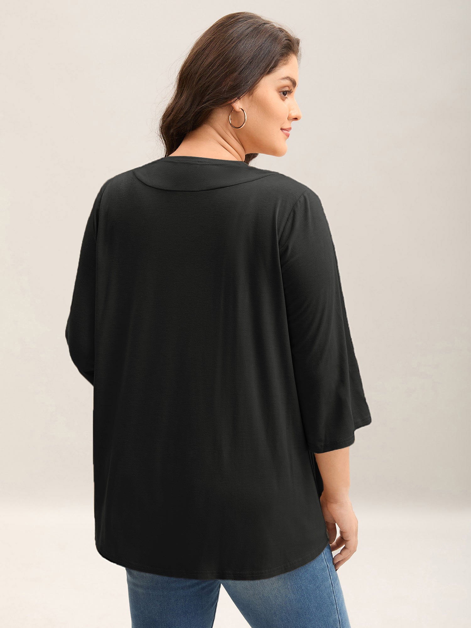 Lotus Hem Curvy Kimono Cover-Up-Sweetccc
