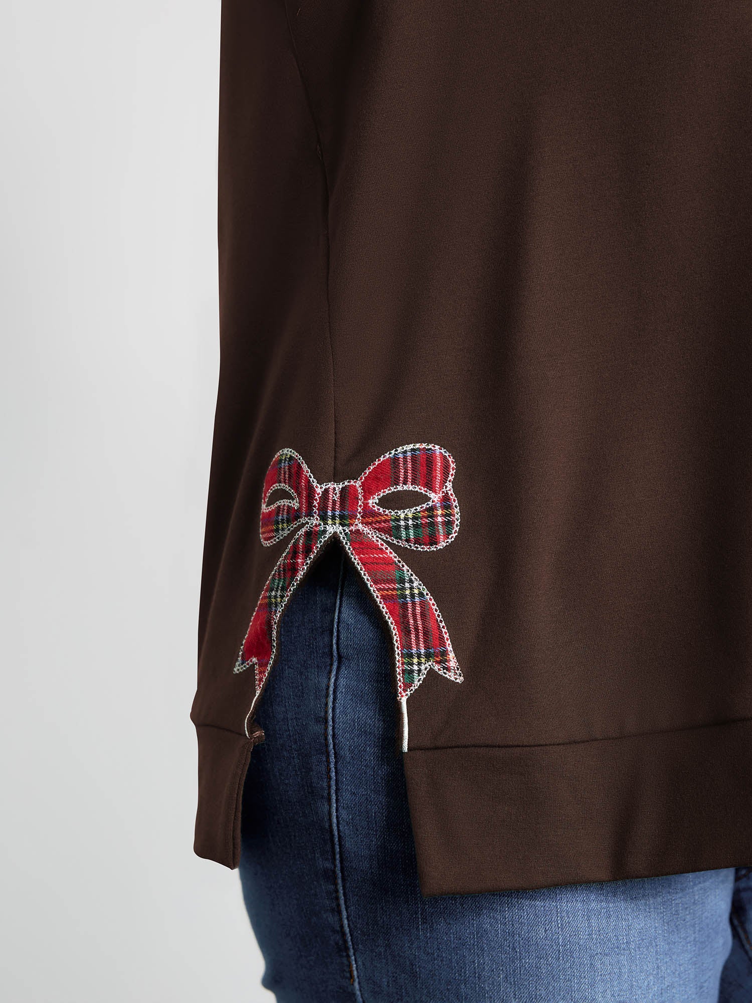 Merry Applique Embroidery Sweatshirt-Sweetccc