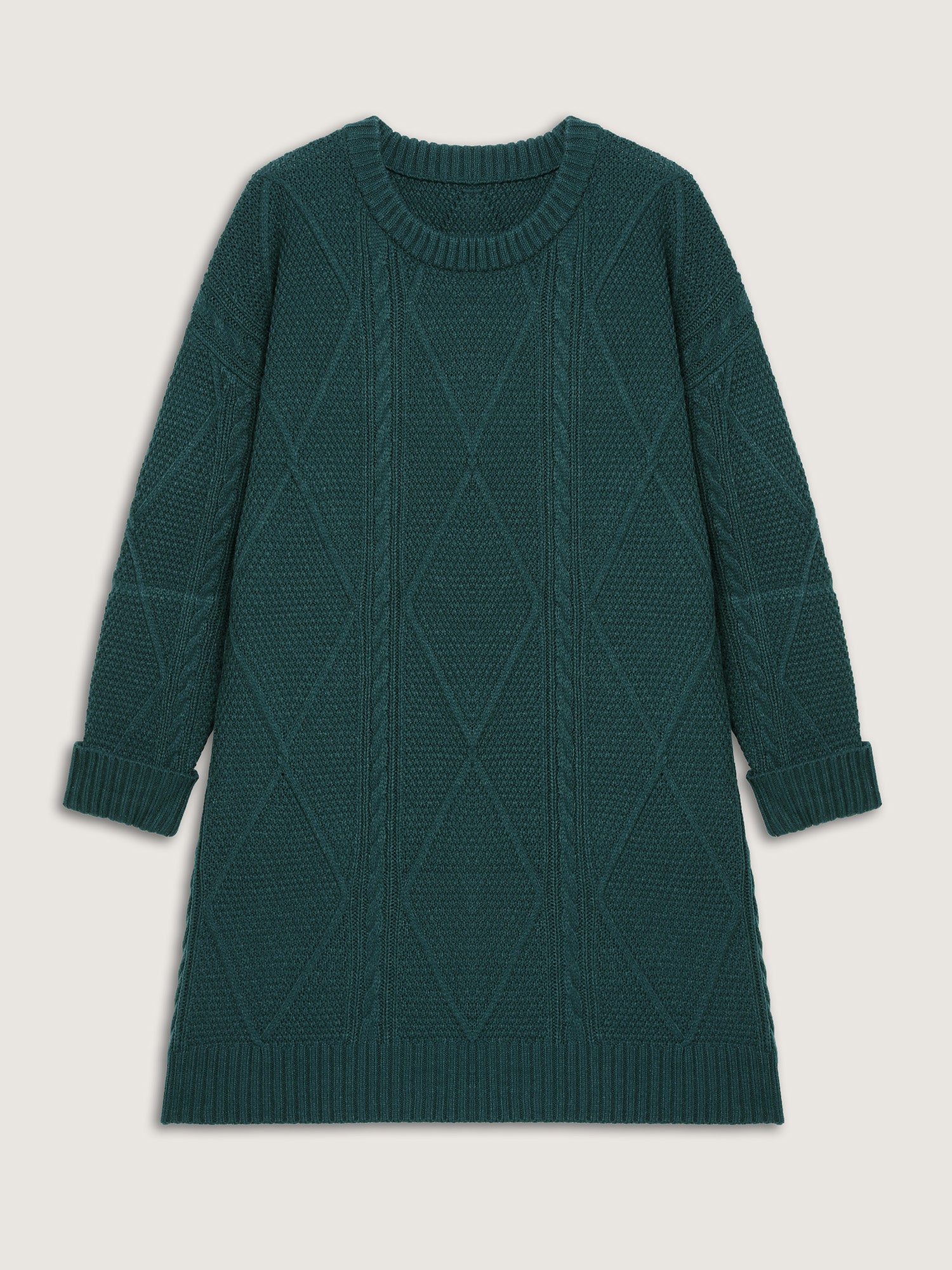 Twisted Pattern Textured Midi Sweater Dress-Sweetccc