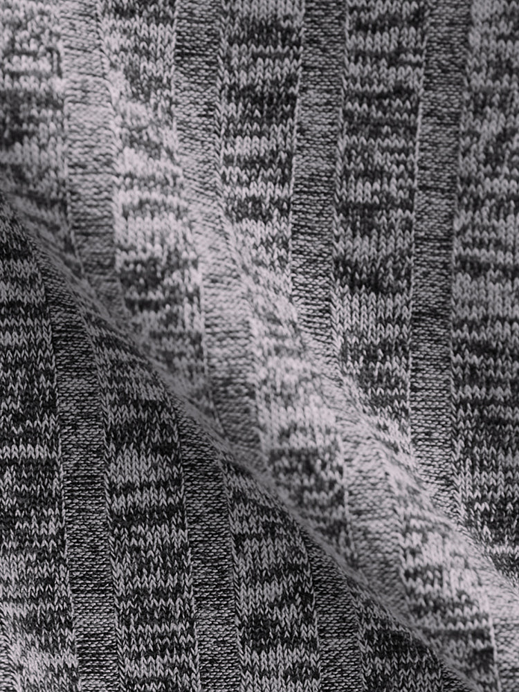 Solid Lace Trim Rib Knit Crossover Long Tee-Sweetccc