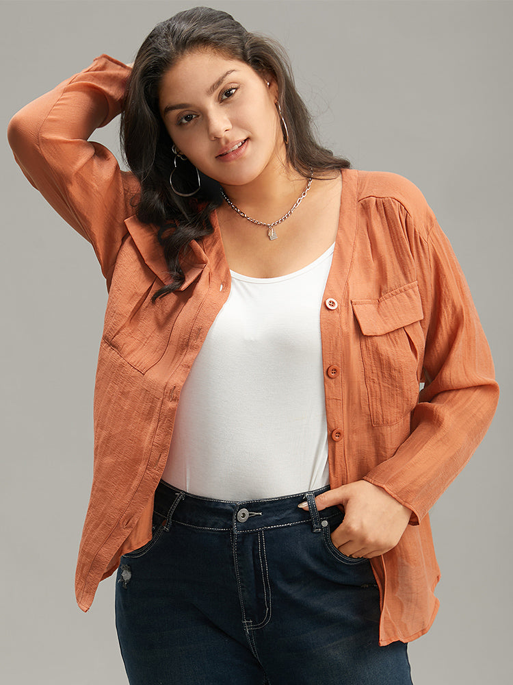 Halloween Plain Belted Pocket Button Up Gathered Coat-Sweetccc