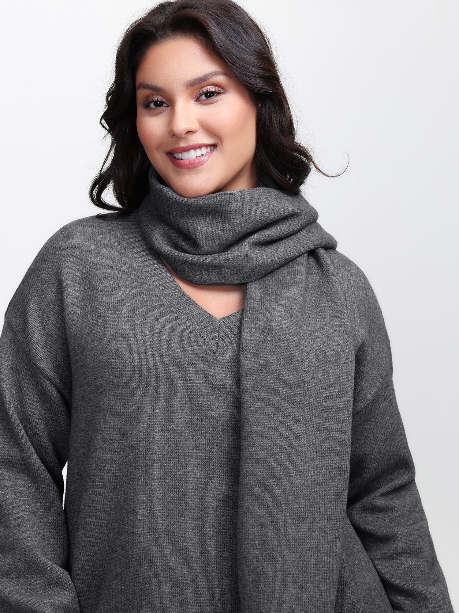 Supersoft Two-Piece Scarf Cozy Pullover-Sweetccc