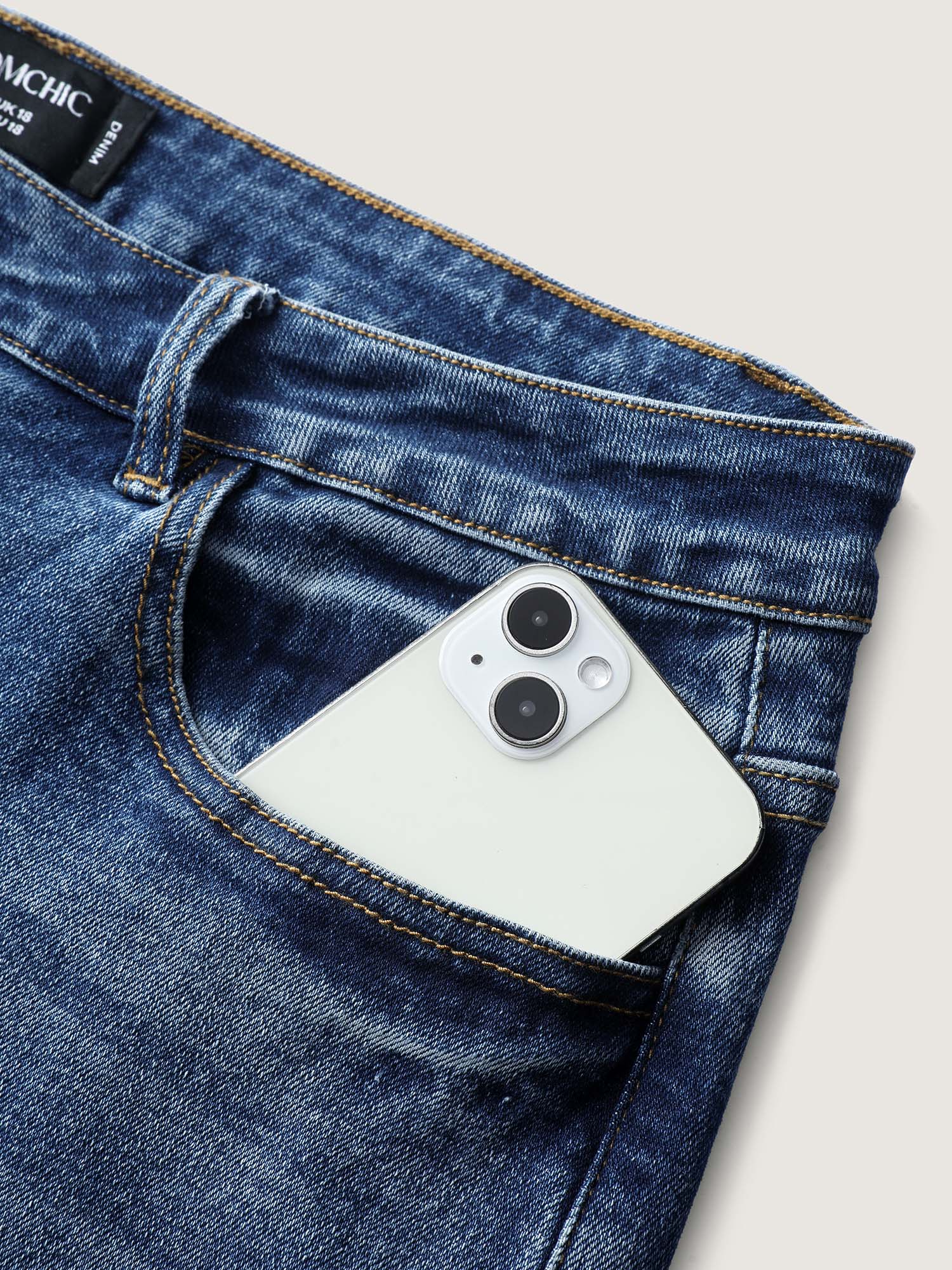 Stretchy Soft Bootcut Jeans-Sweetccc