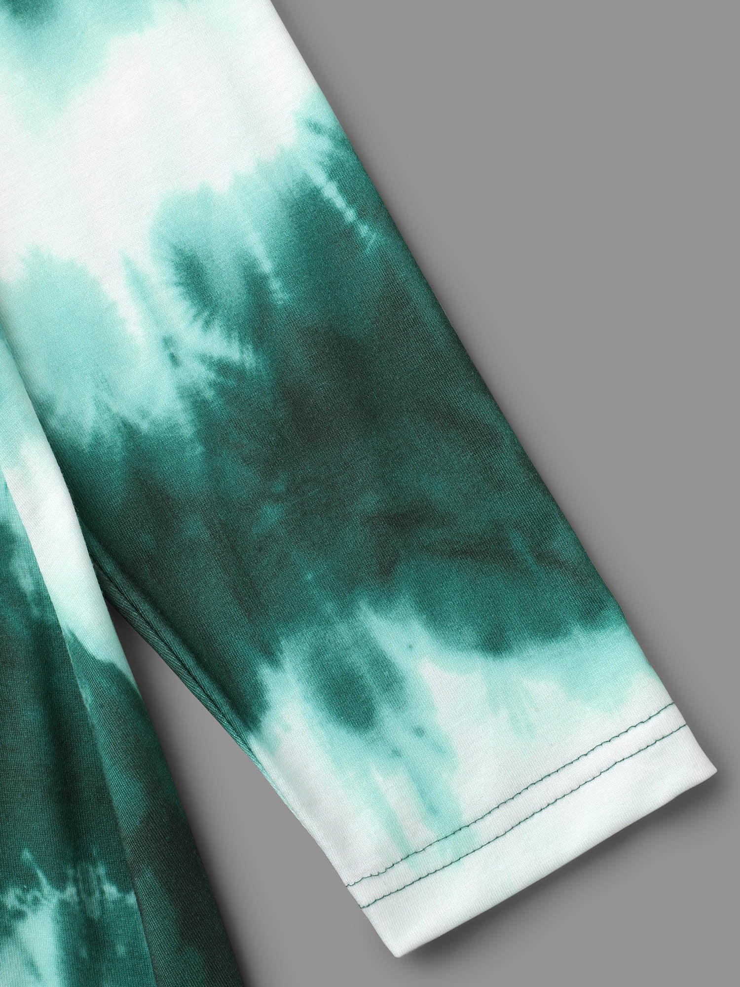 Tie-Dye Round Neck Midi Knit Dress-Sweetccc