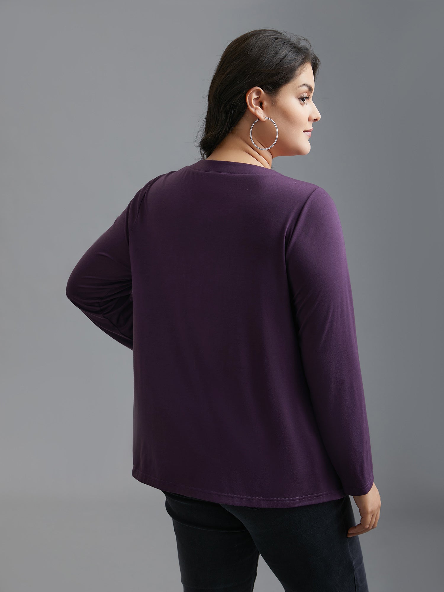 Notched Floral Embroidered  Button Top-Sweetccc