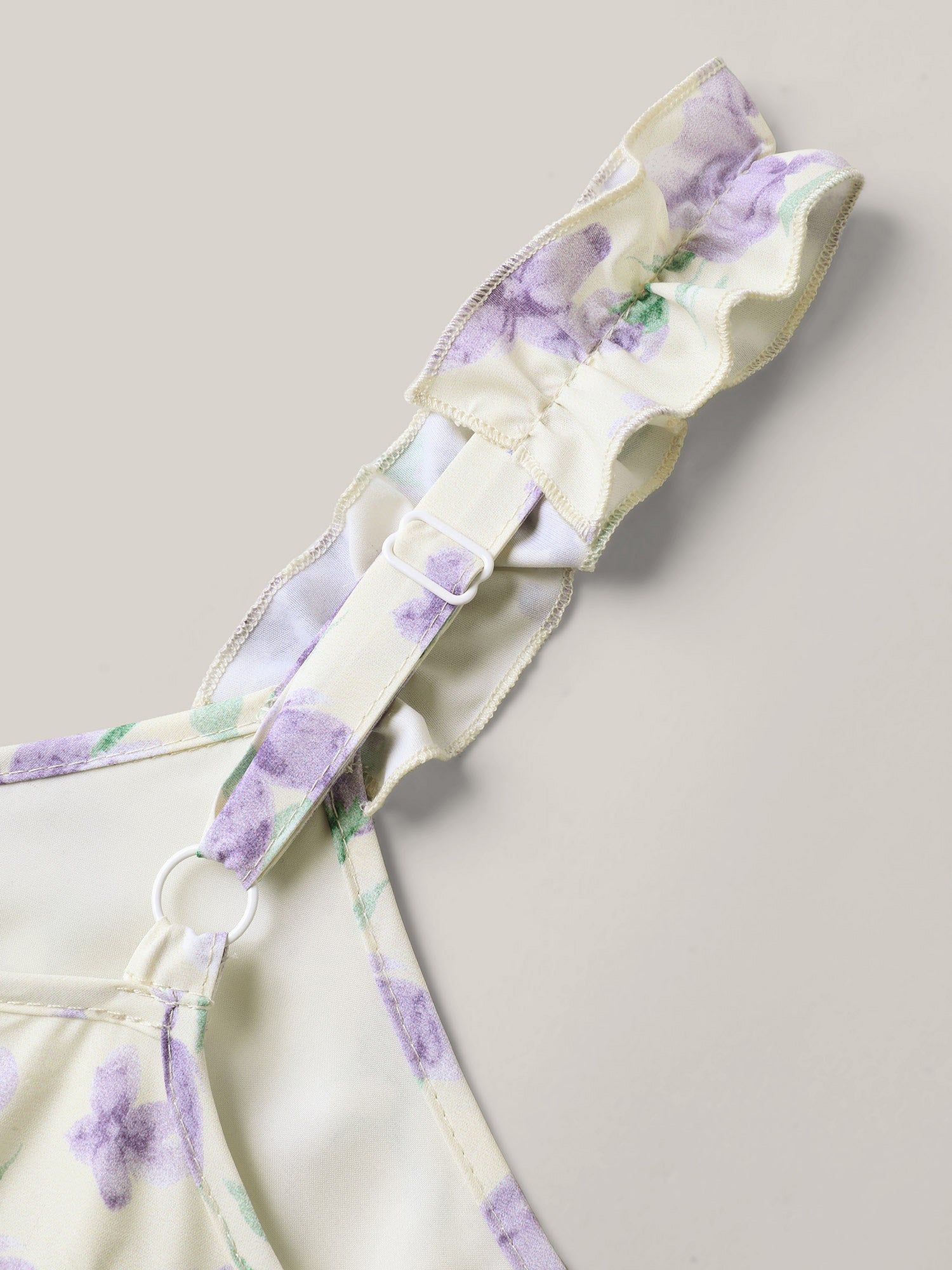 Vine Floral Pockets Stretchy Waist Midi Dress-Sweetccc