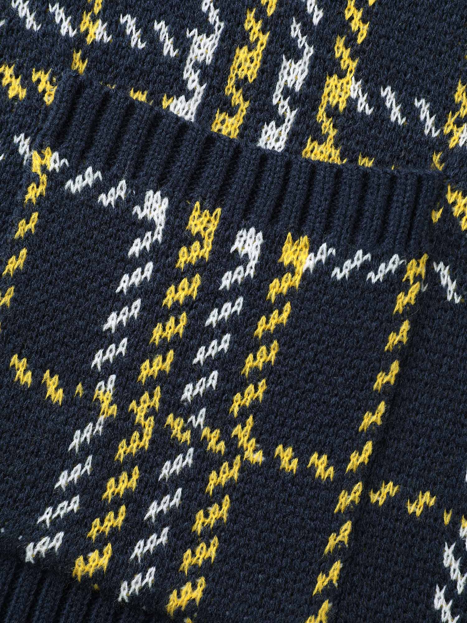 Kimono Collar Plaid Pocket Cardigan-Sweetccc