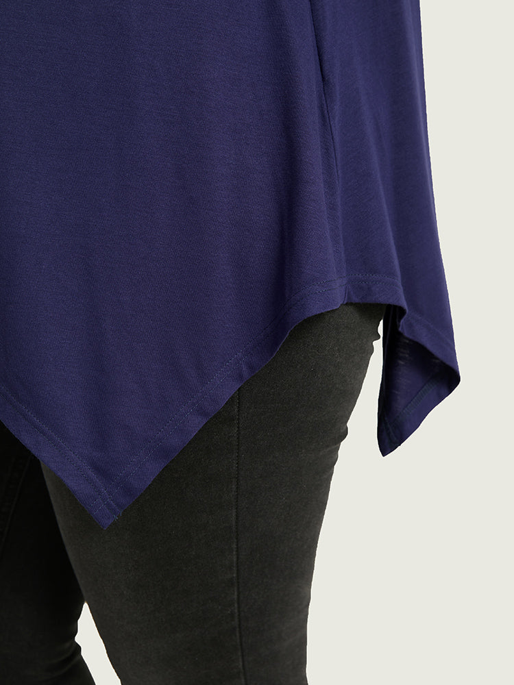 Halloween Plain Crisscross Knot Hanky Hem T-shirt-Sweetccc