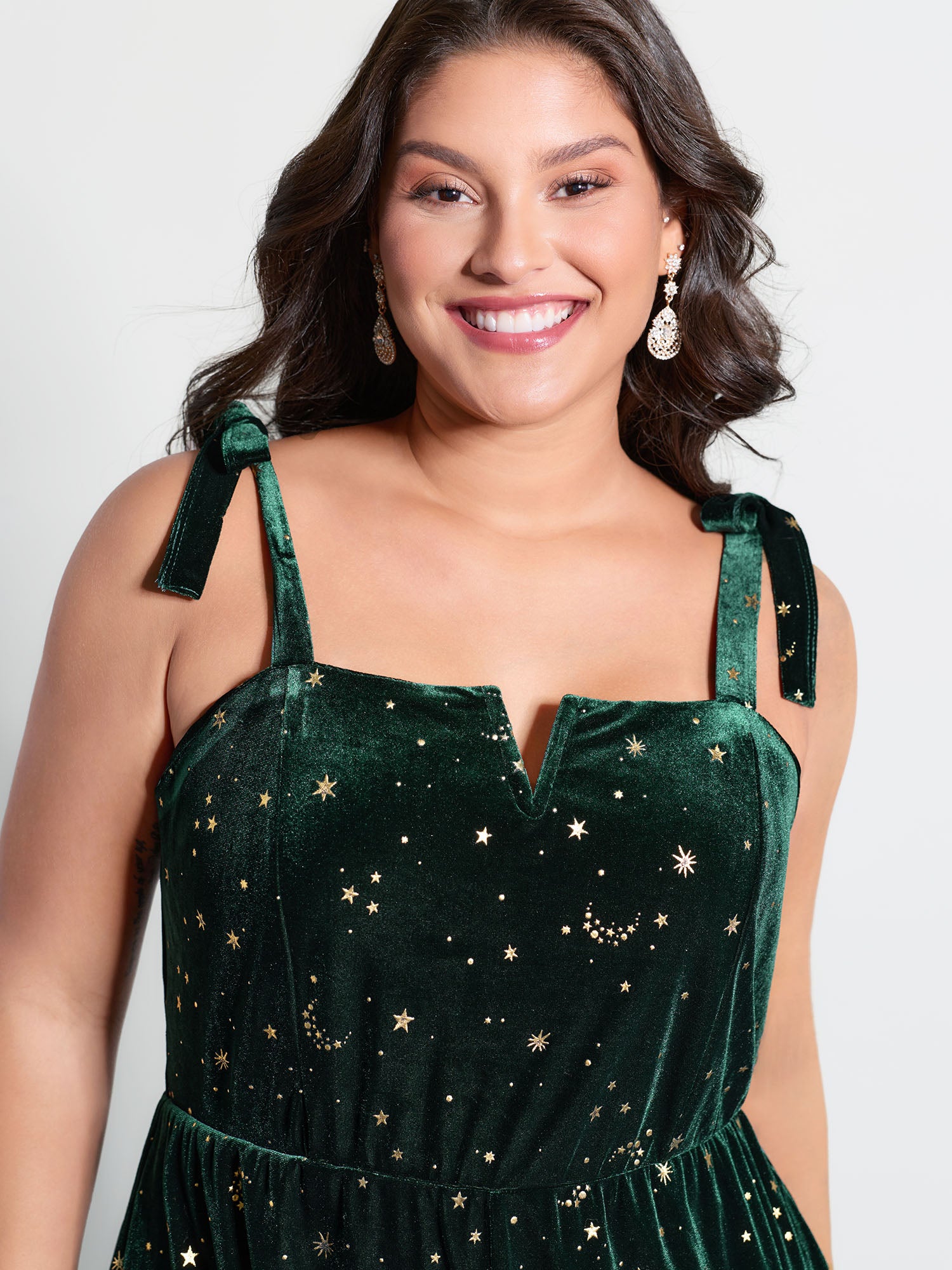 Velvet Stretchy Gold Stamp Jumpsuit-Sweetccc