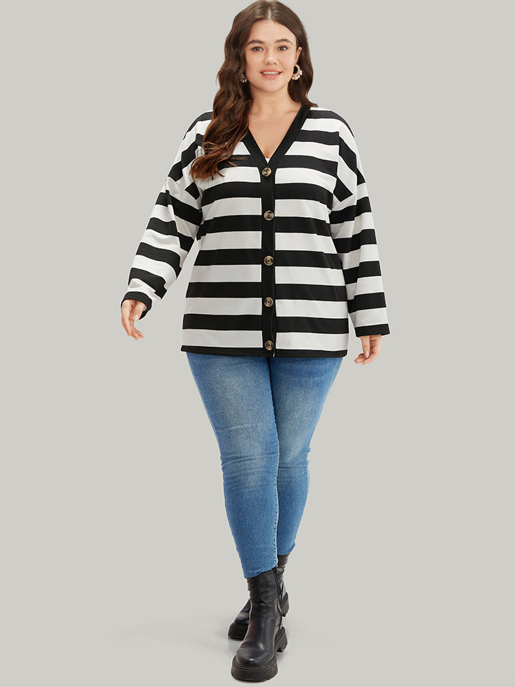 Halloween Striped Button Through Jacket-Sweetccc