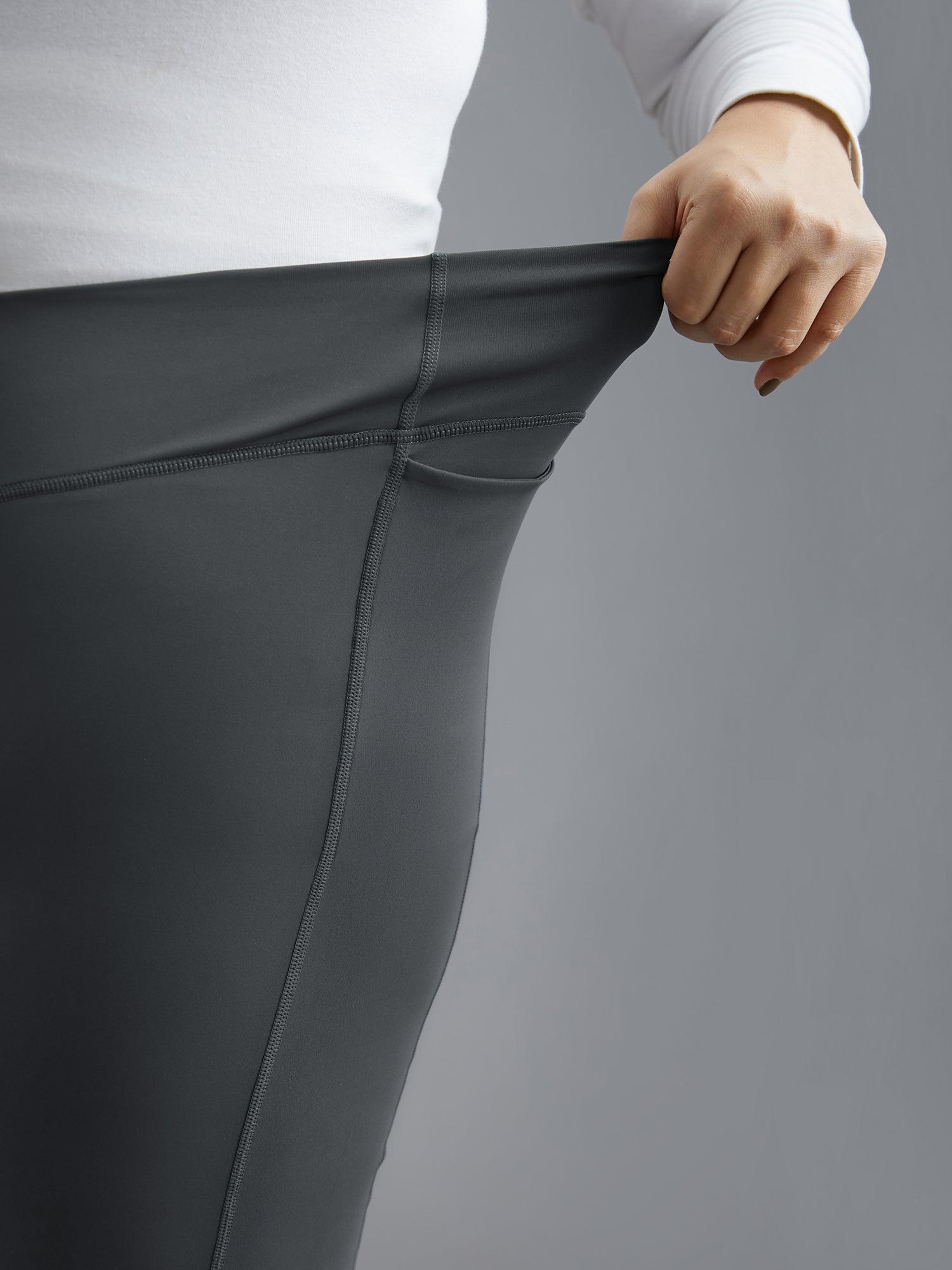 V-Shaped Pocket Bootcut Leggings-Sweetccc