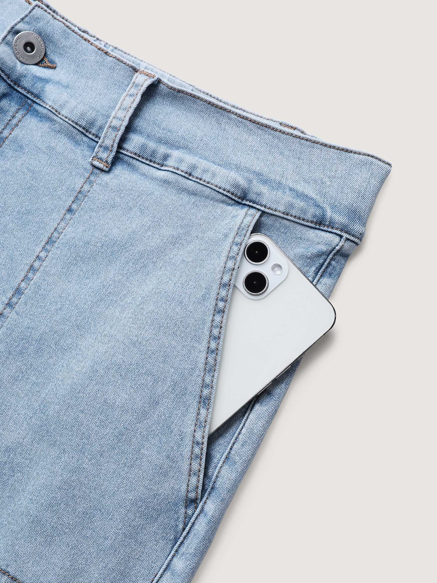 Stretchy Waist Boyfriend Jeans-Sweetccc