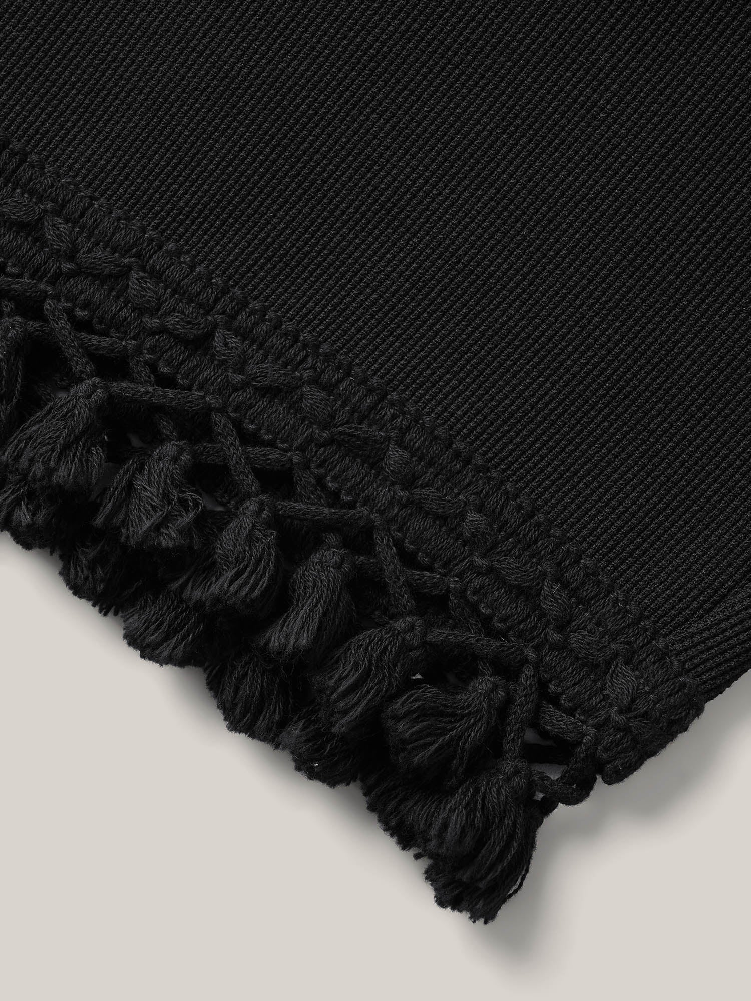 Textured Tassel Detail Everyday Shorts-Sweetccc