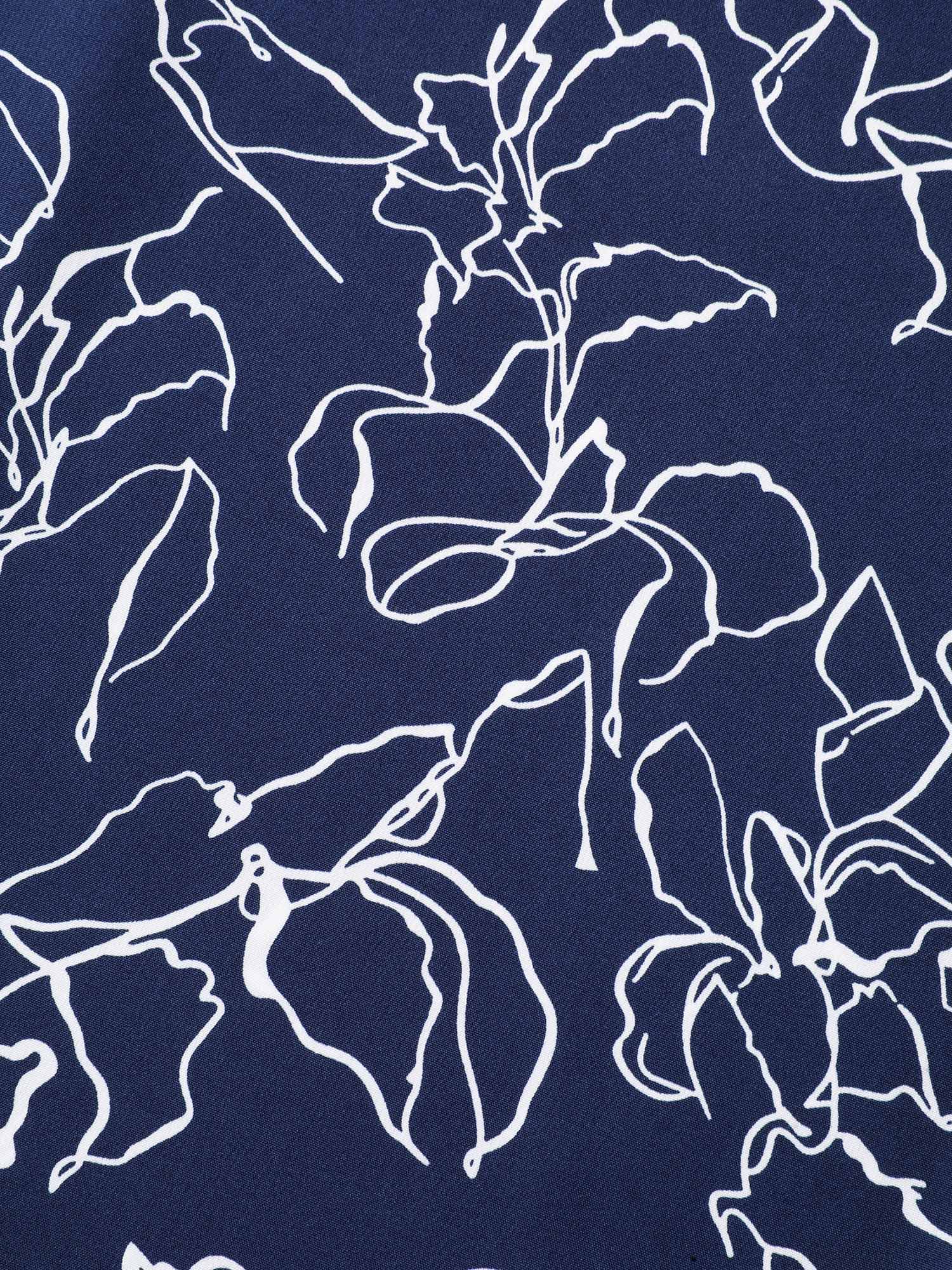 Surplice Neck Abstract Print Fit Midi Dress-Sweetccc