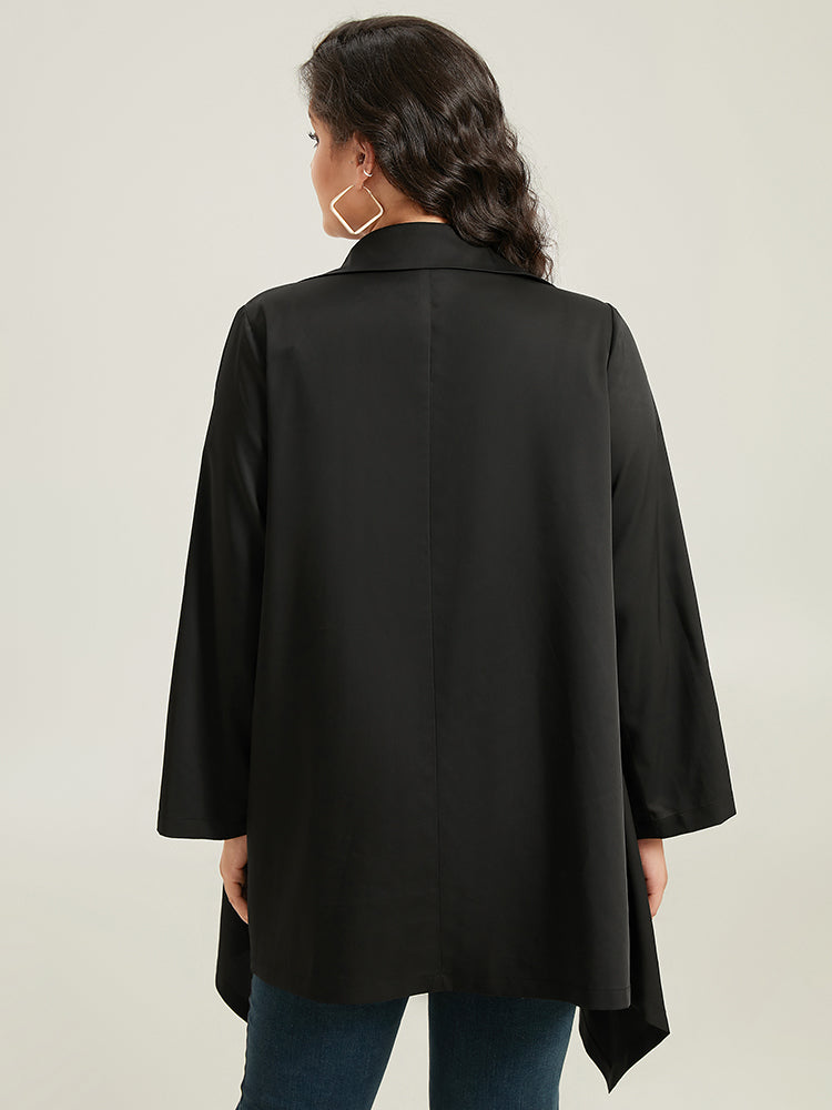 Supersoft Essentials Plain Asymmetrical Hem Windbreaker-Sweetccc