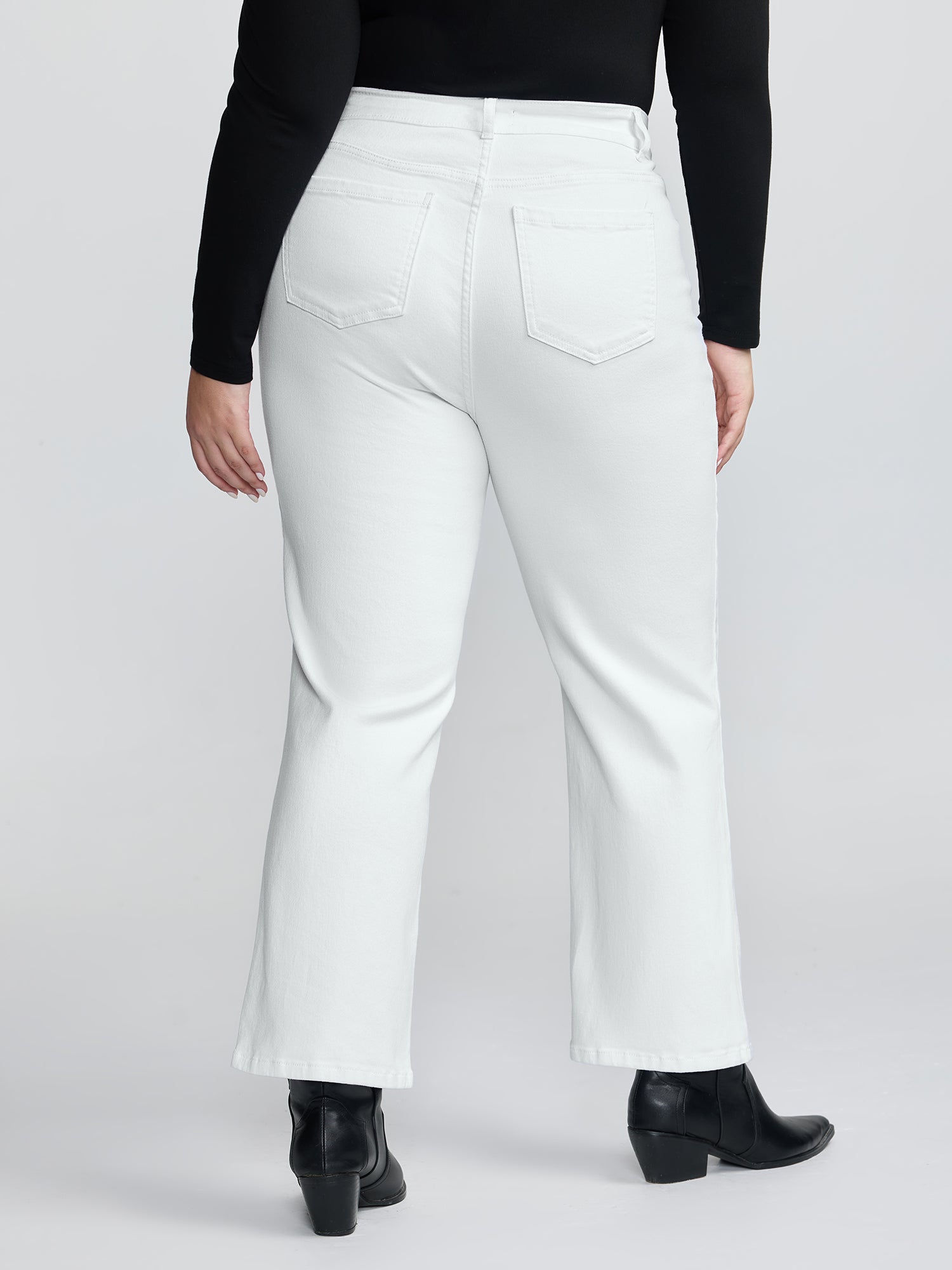 Stretchy Straight-Leg Jeans-Sweetccc