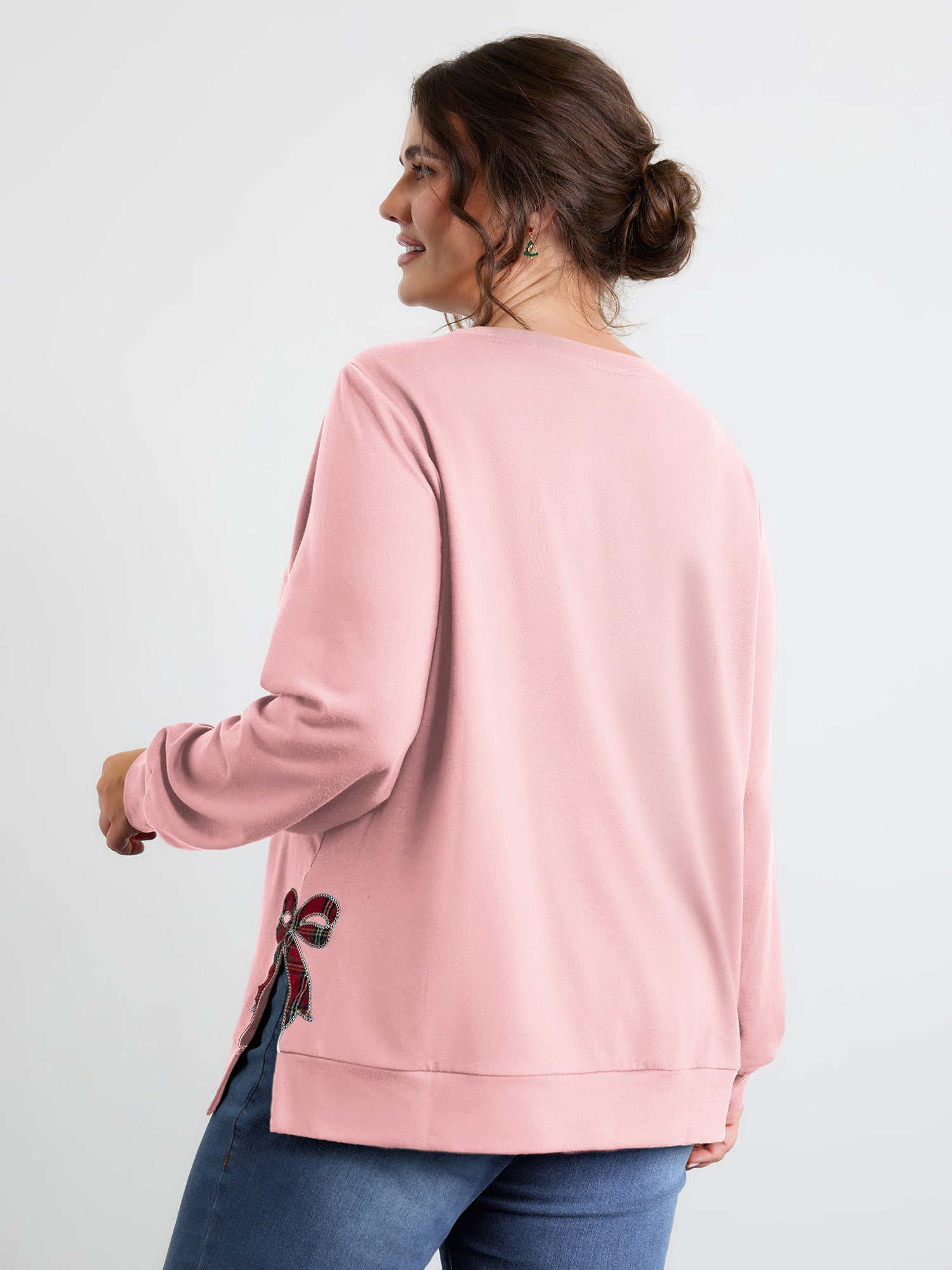 Merry Applique Embroidery Sweatshirt-Sweetccc